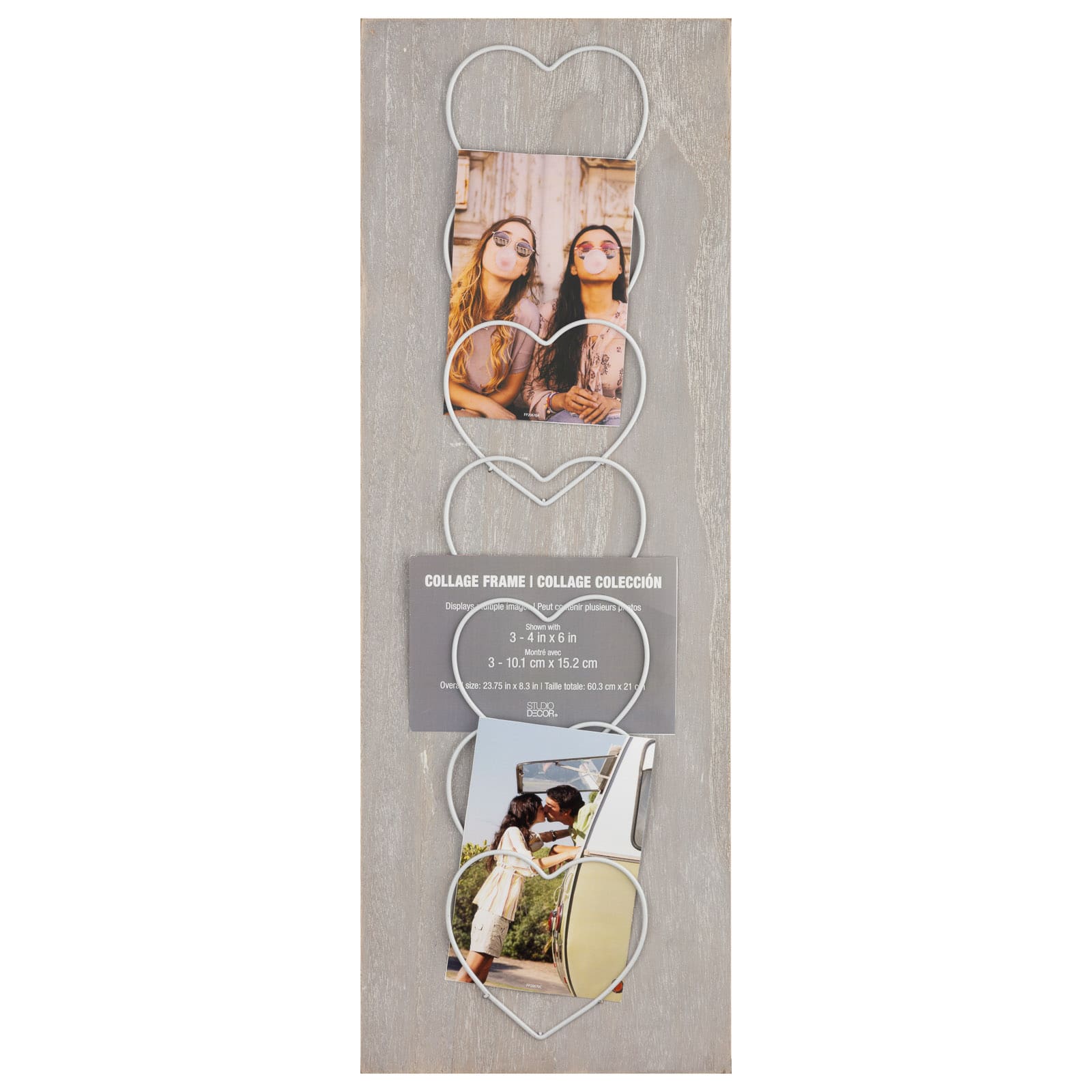 6 Pack: 7 Opening Gray Wire Heart Collage Frame by Studio D&#xE9;cor&#xAE;