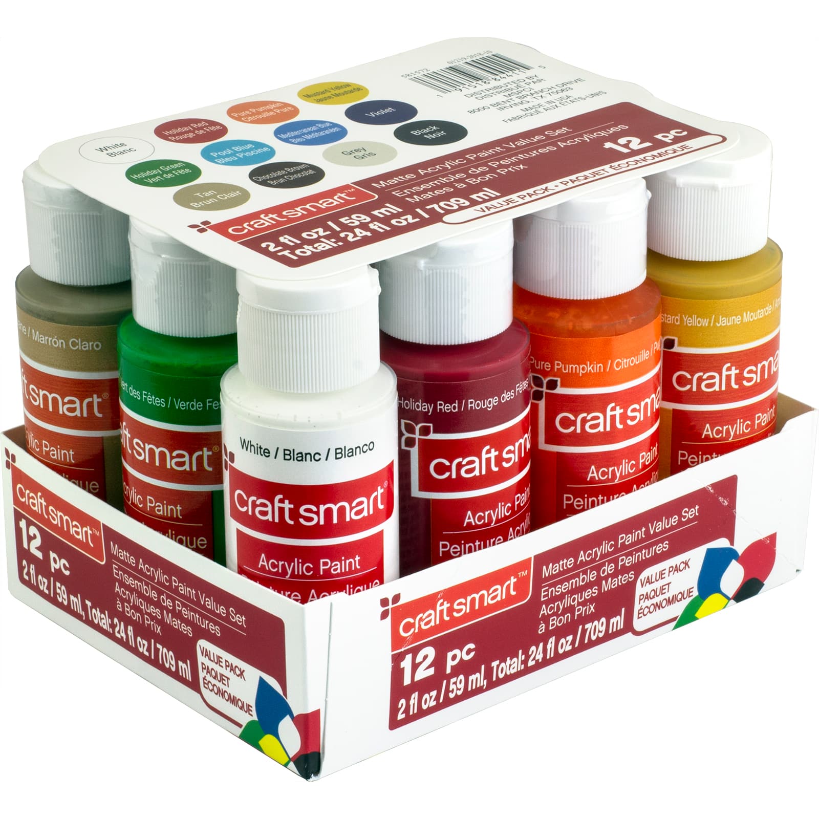 Craft Smart michaels bulk 12 pack: metallic outdoor acrylic paint by