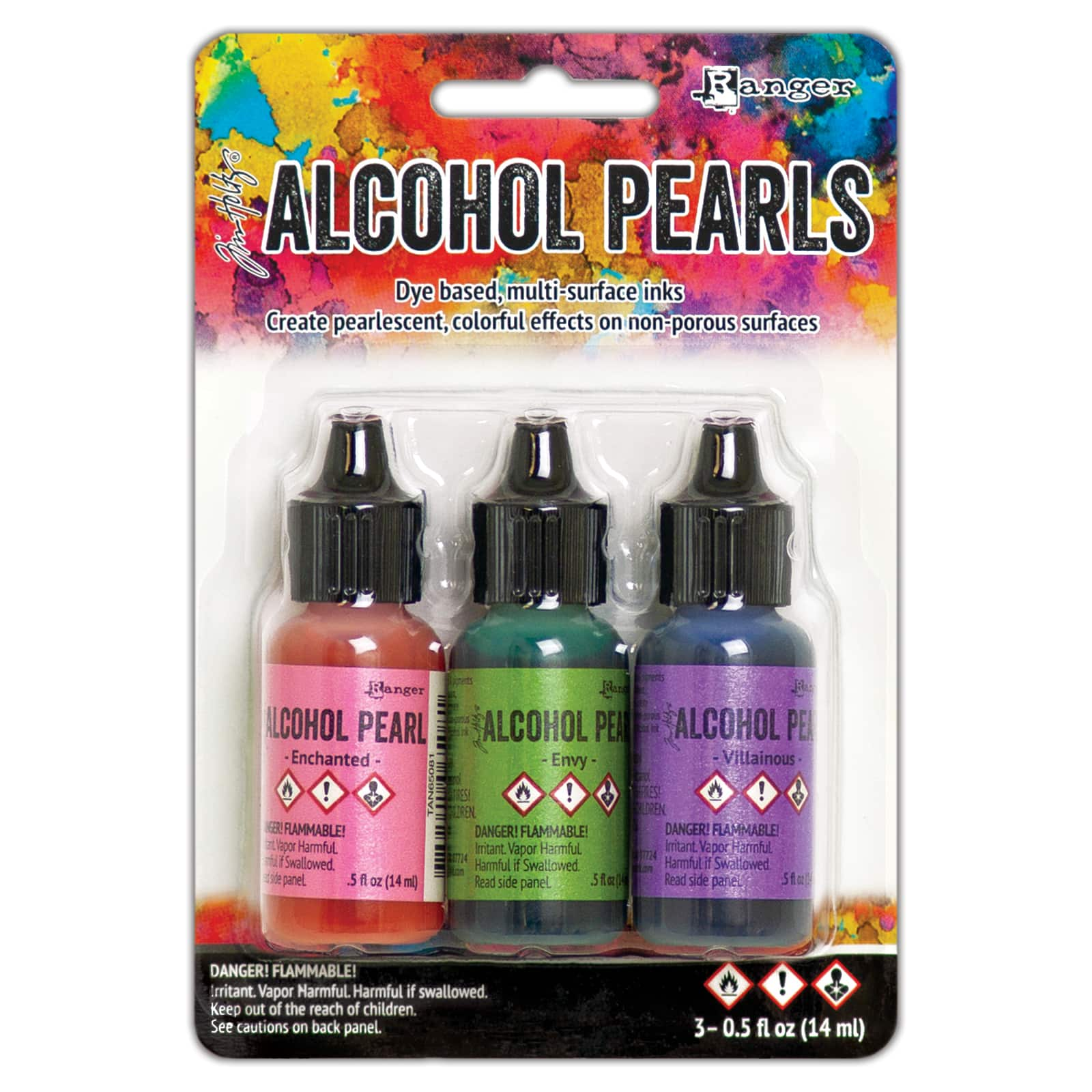 6 Packs: 3 ct. (18 total) Ranger Tim Holtz&#xAE; Alcohol Ink Pearl Kit 3