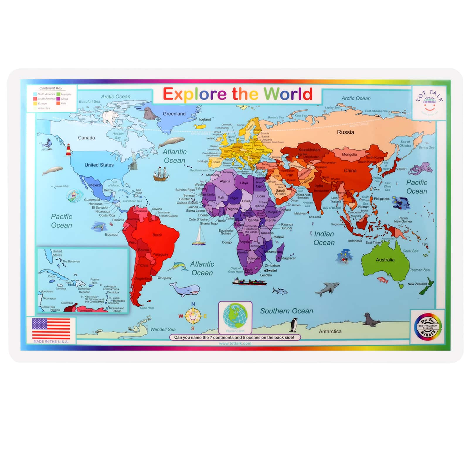 Buy in Bulk - 12 Pack: Tot Talk Explore The World Placemat | Michaels
