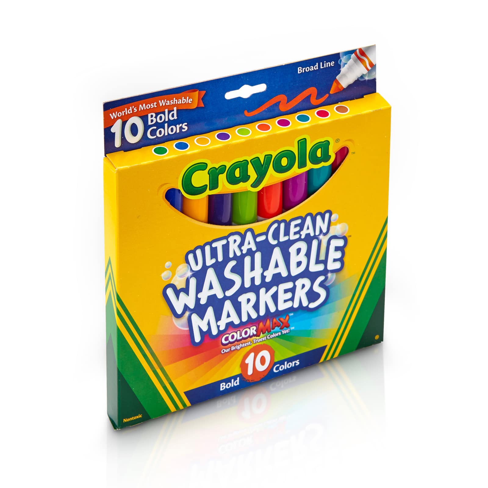 12 Packs: 10 ct. (120 total) Crayola® Ultra-Clean Broad Line Bold Markers