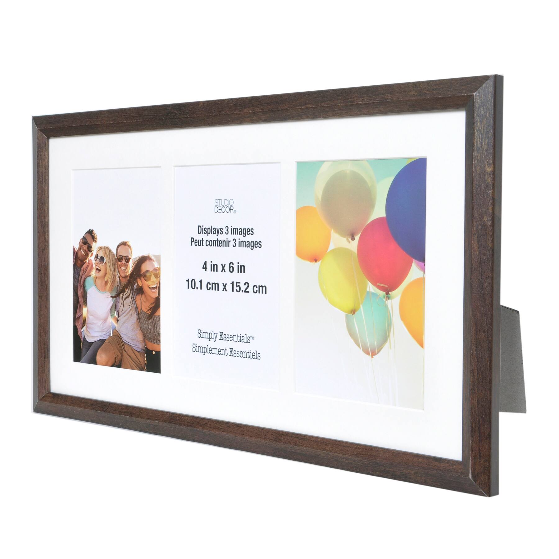 3-Opening Walnut Collage Frame, Simply Essentials&#x2122; by Studio D&#xE9;cor&#xAE;