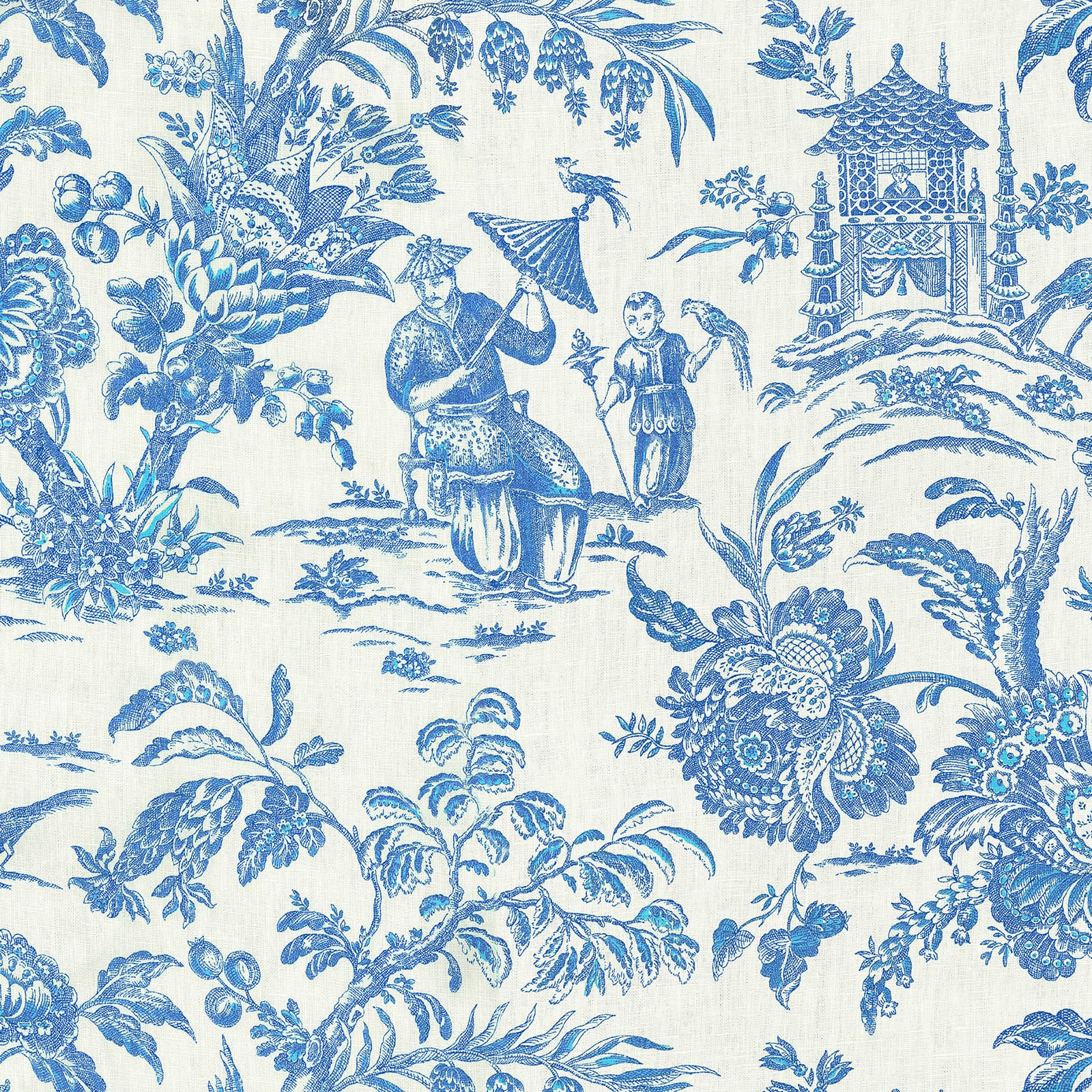 Find The Williamsburg Sapphire Asian Arcadia Home Decor Fabric At