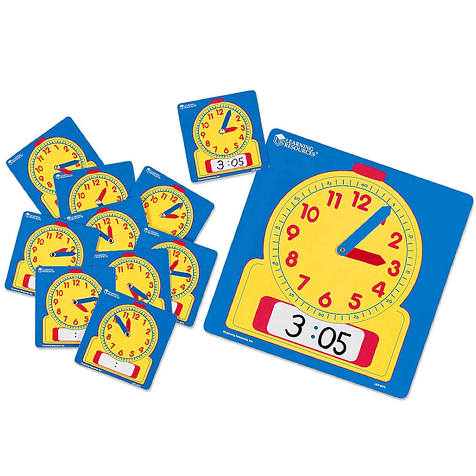Learning Resources® Write & Wipe Clocks Classroom Set