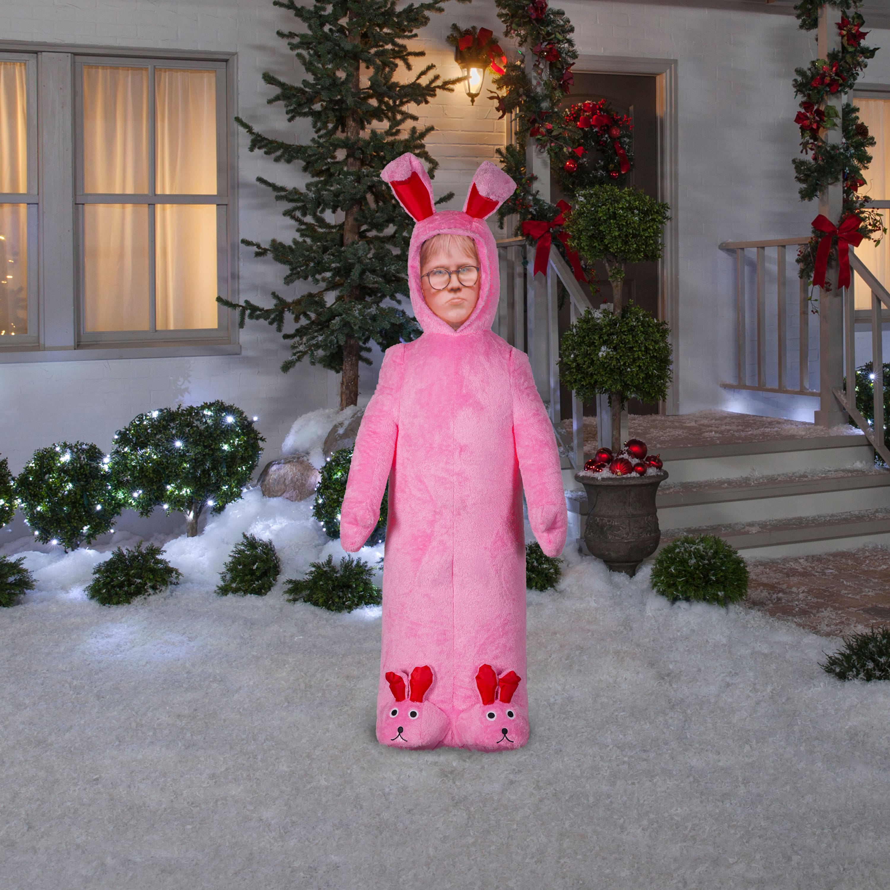 ralphie in a pink bunny suit