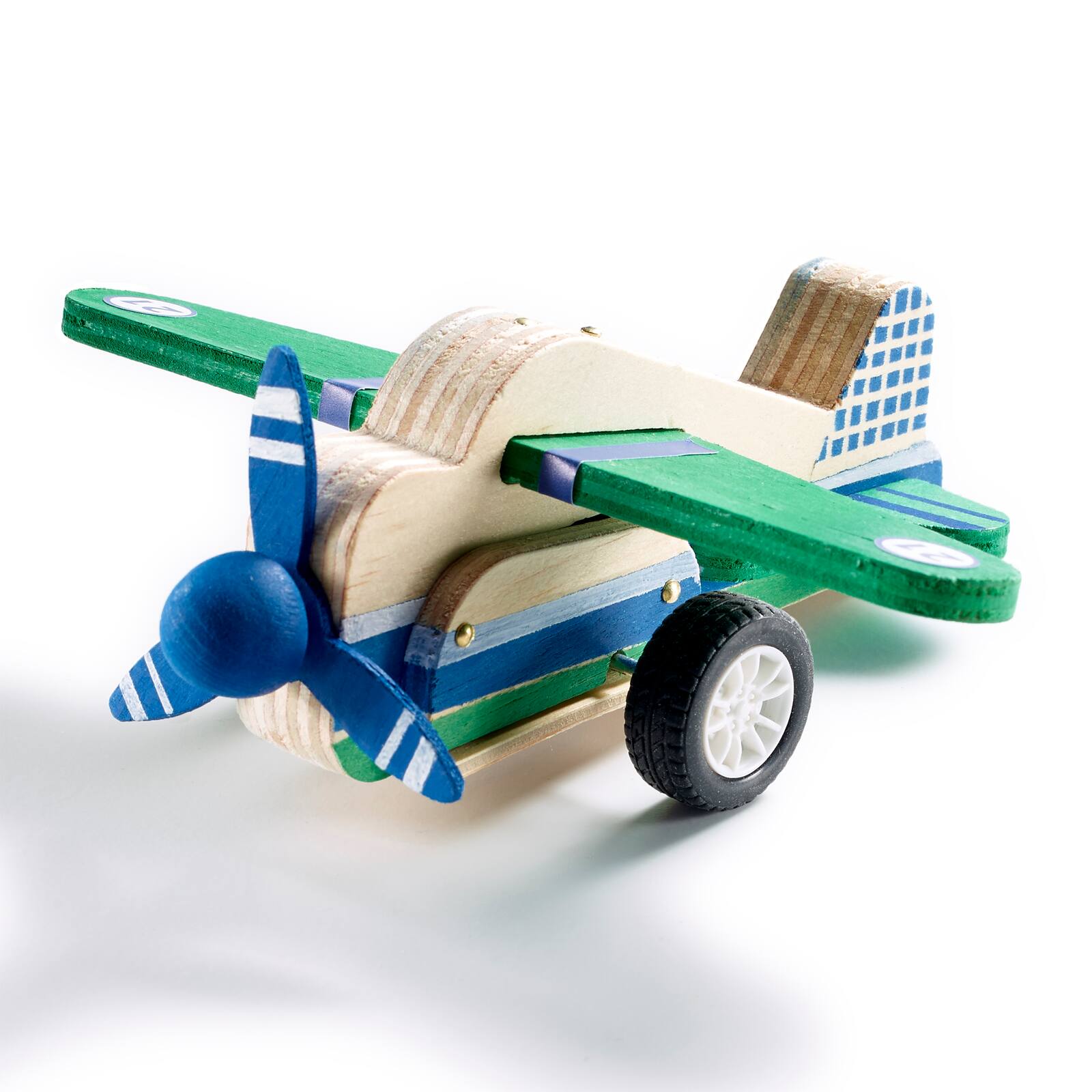 Find The Stanley Jr Pull Back Airplane Wood Building Kit At Michaels