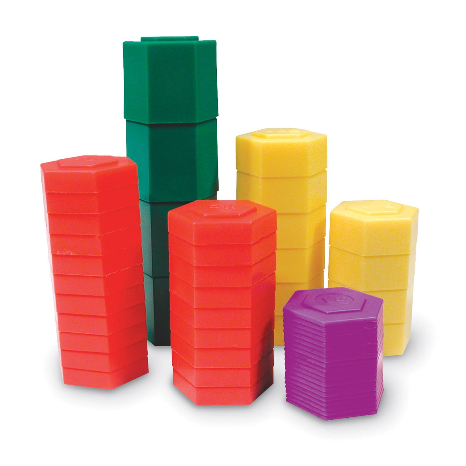 Learning Resources® Hexagram Weights, 54 Per Set, 2 Sets