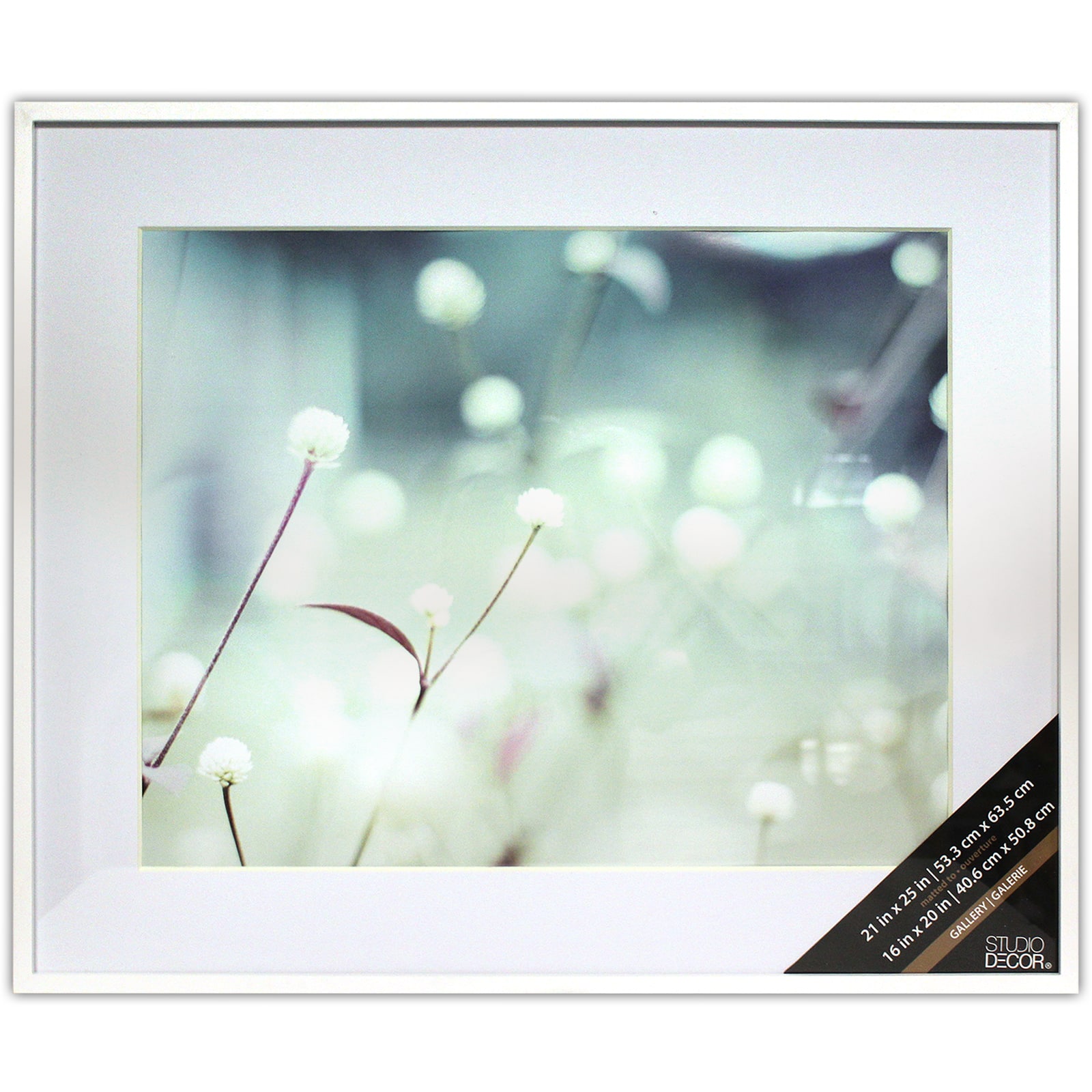 White Thin Frame with Mat, Gallery by Studio D&#xE9;cor&#xAE;