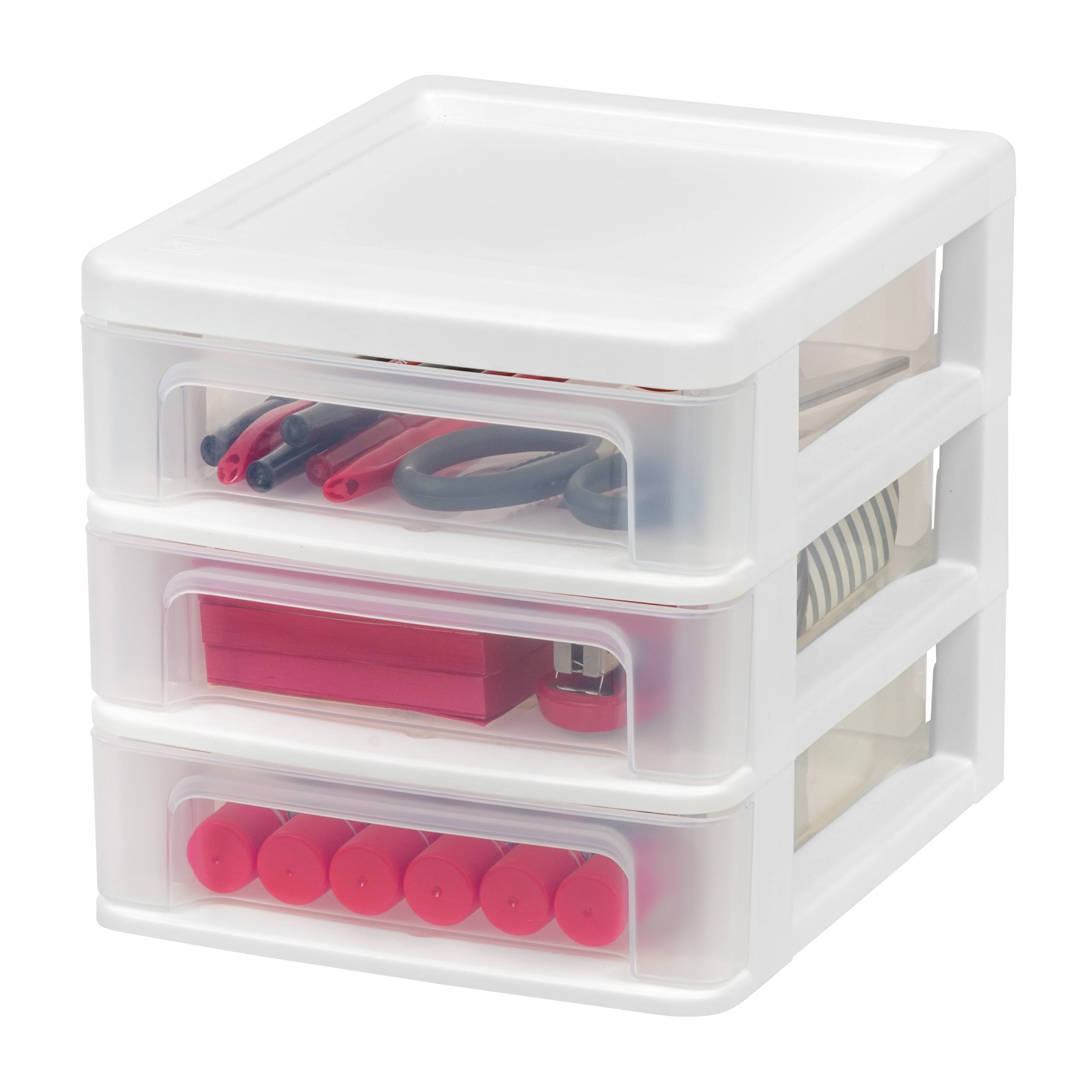 Mini items 1.20 1. Clear Stackable Drawers.