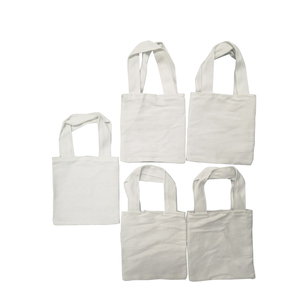 Back to Basics™ Canvas Tote Bag, Mini, 5 pack