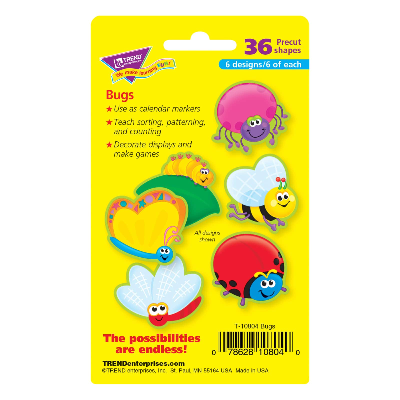 Trend Enterprises&#xAE; Bugs Mini Accents Variety Pack, 6 Pack