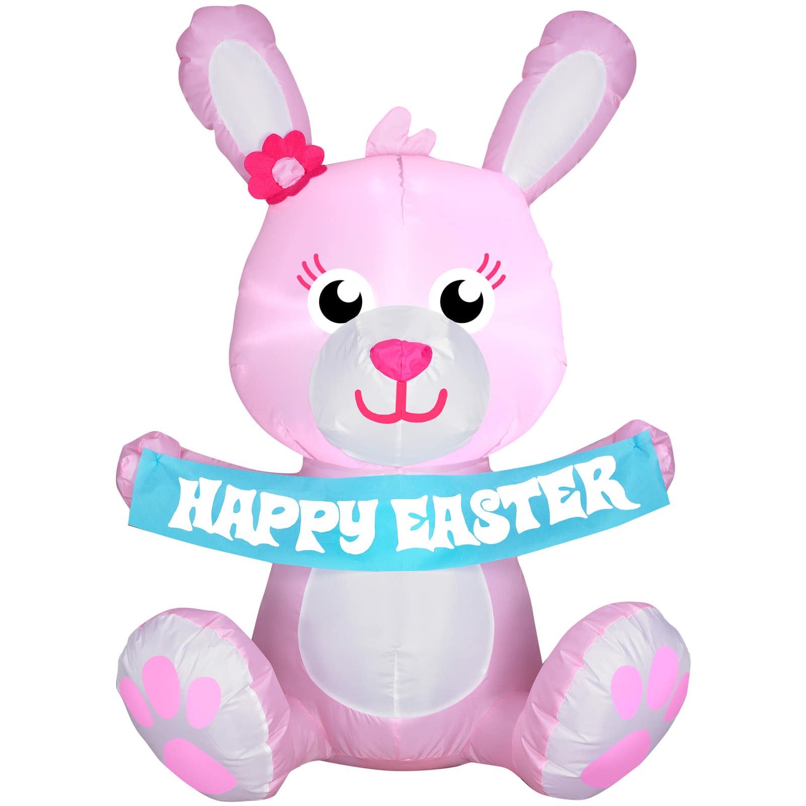 3ft. Airblown&#xAE; Inflatable Outdoor Happy Easter Pink Bunny