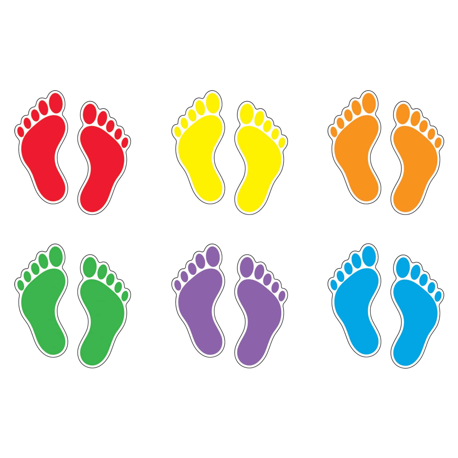 Trend Enterprises® Footprints Classic Accents® Variety Pack, 6 Pack