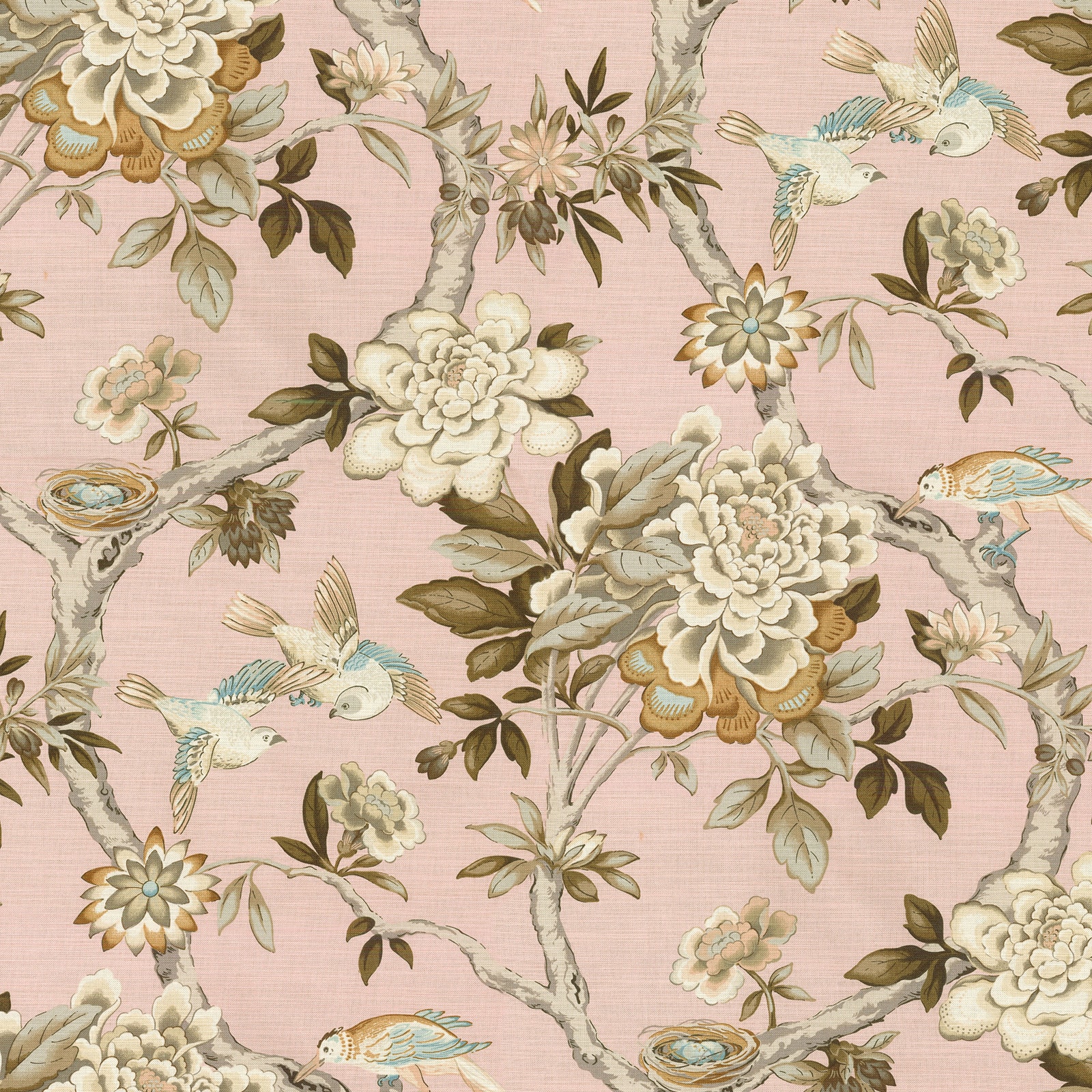 Look for the Waverly Mudan Blush Floral Home Décor Fabric at Michaels
