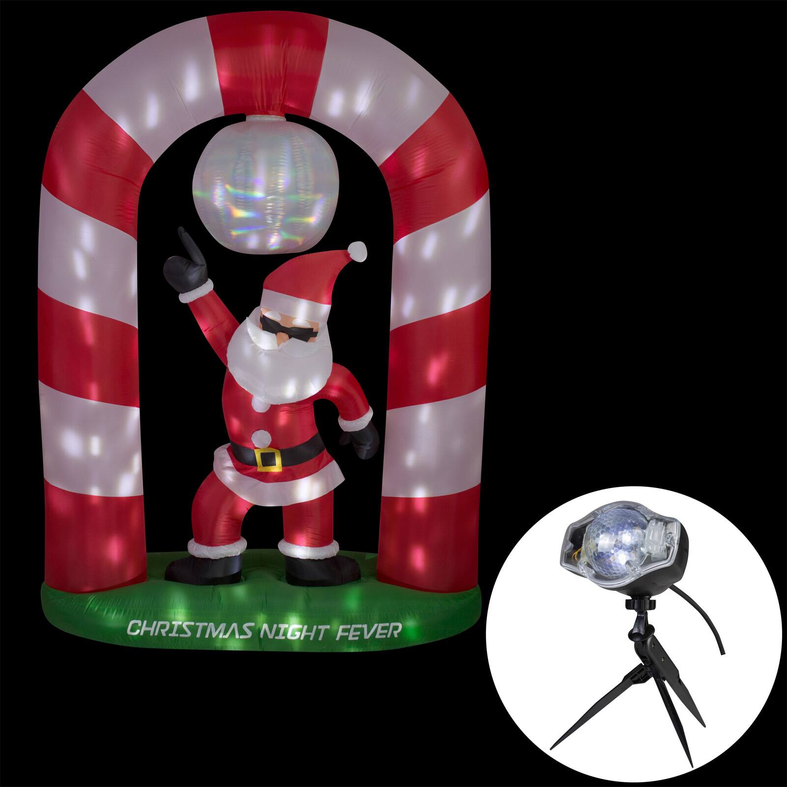 8ft. Airblown&#xAE; Inflatable Christmas Animated Disco Santa Claus