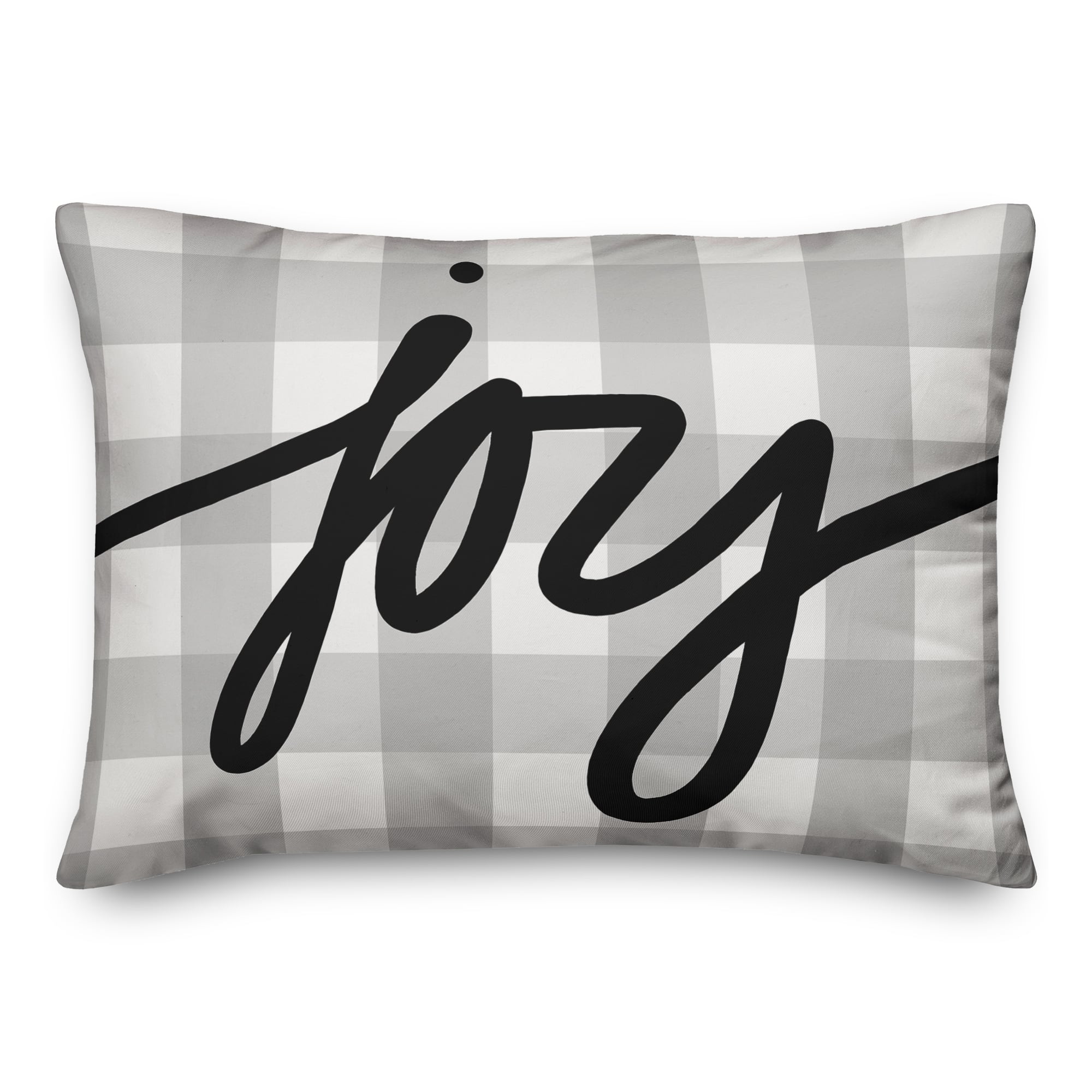 Designs Direct Joy Checkered 14x20 Throw Pillow