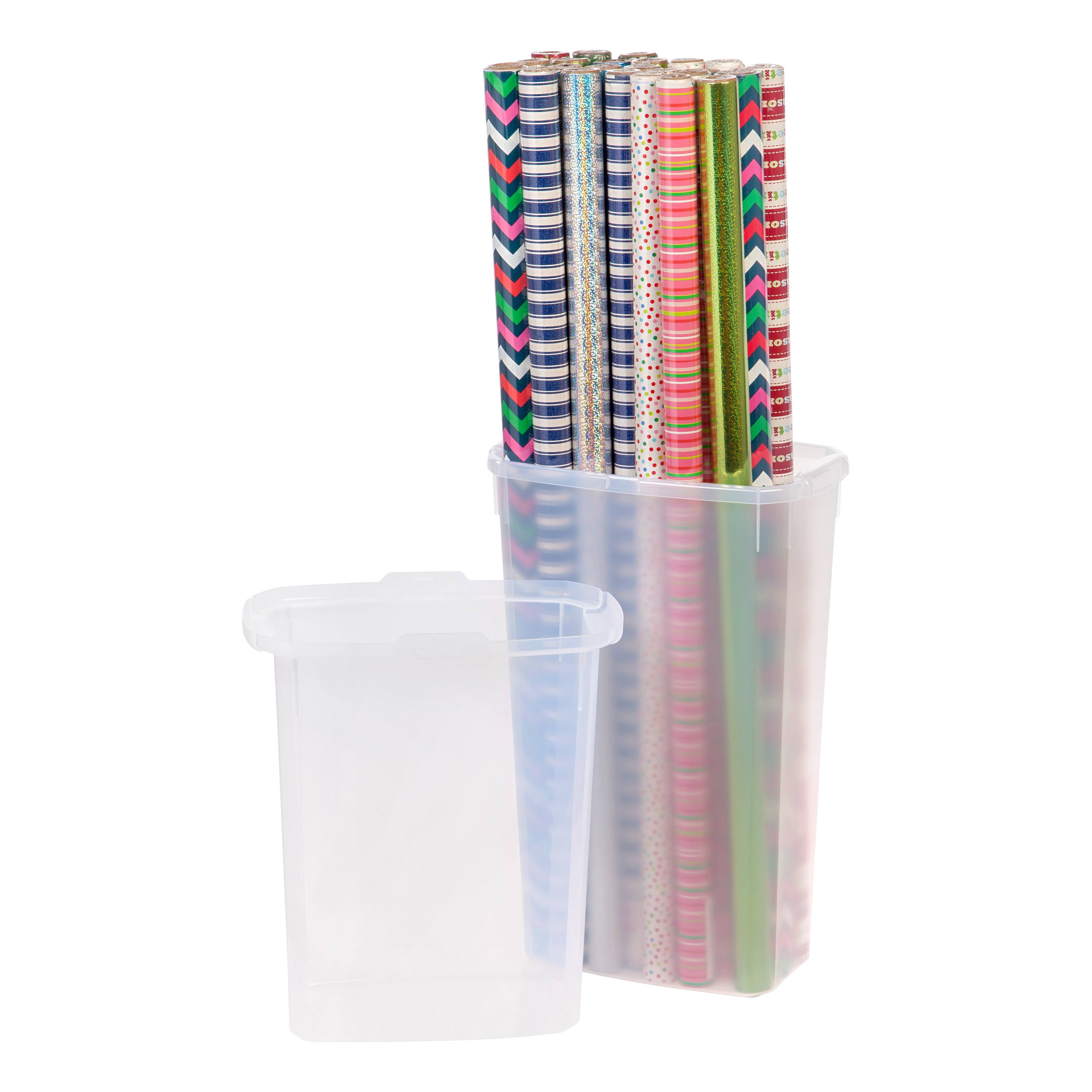 Shop for the Iris® Clear Wrapping Paper Storage Box at Michaels