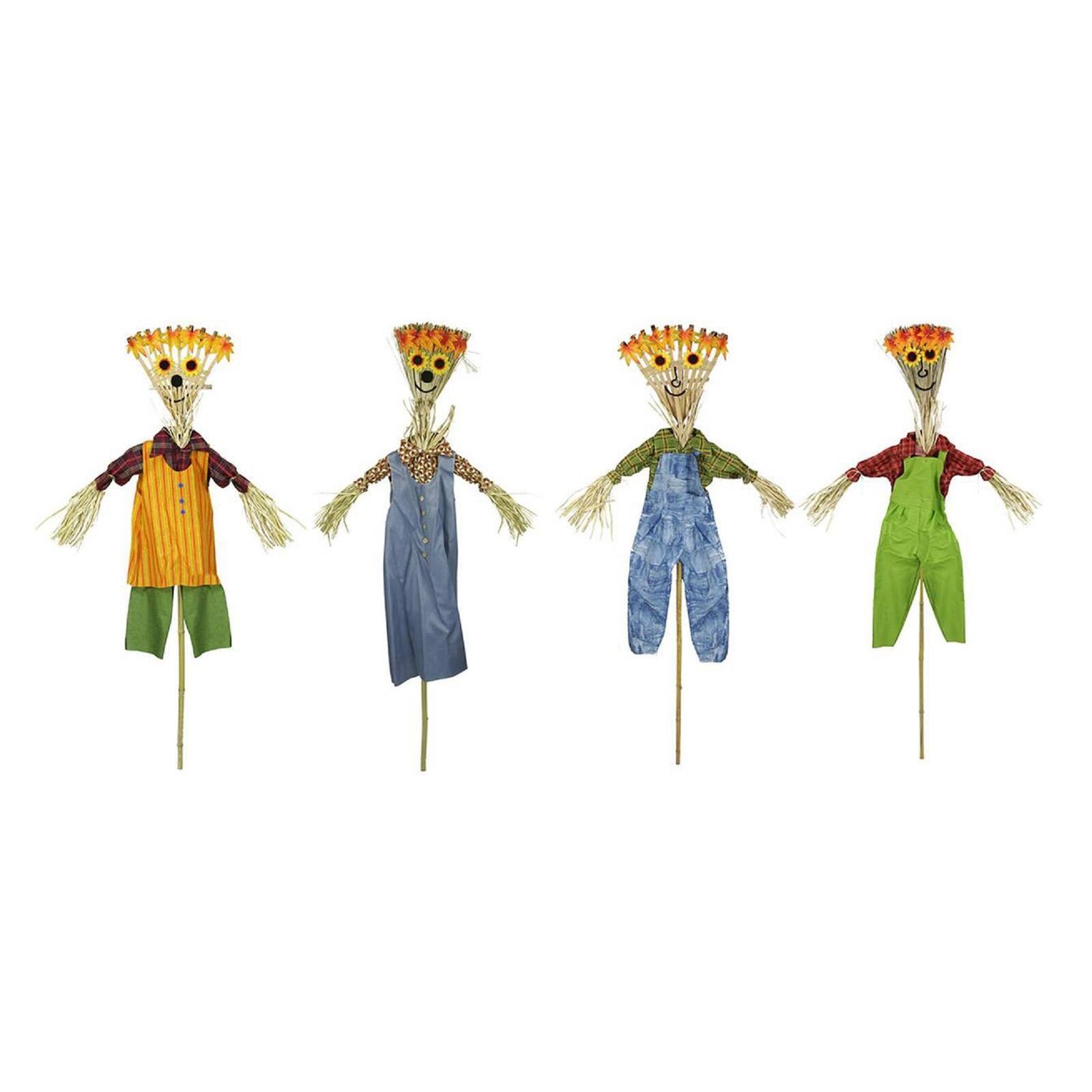 6ft. Broom Head Scarecrow Autumn Halloween Decorations, 12 Pack