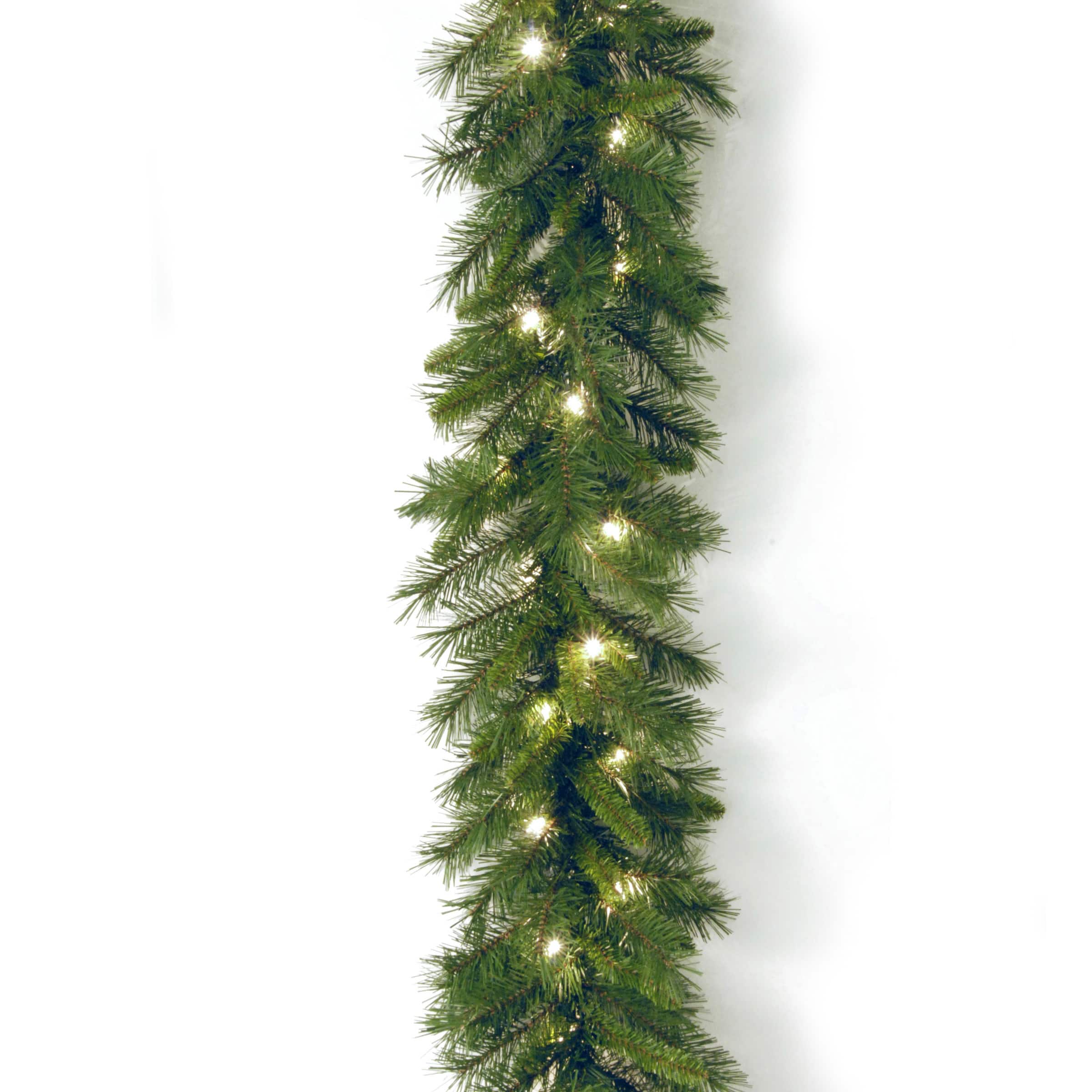 9ft. Pre-Lit Winchester Pine Garland, Clear Lights
