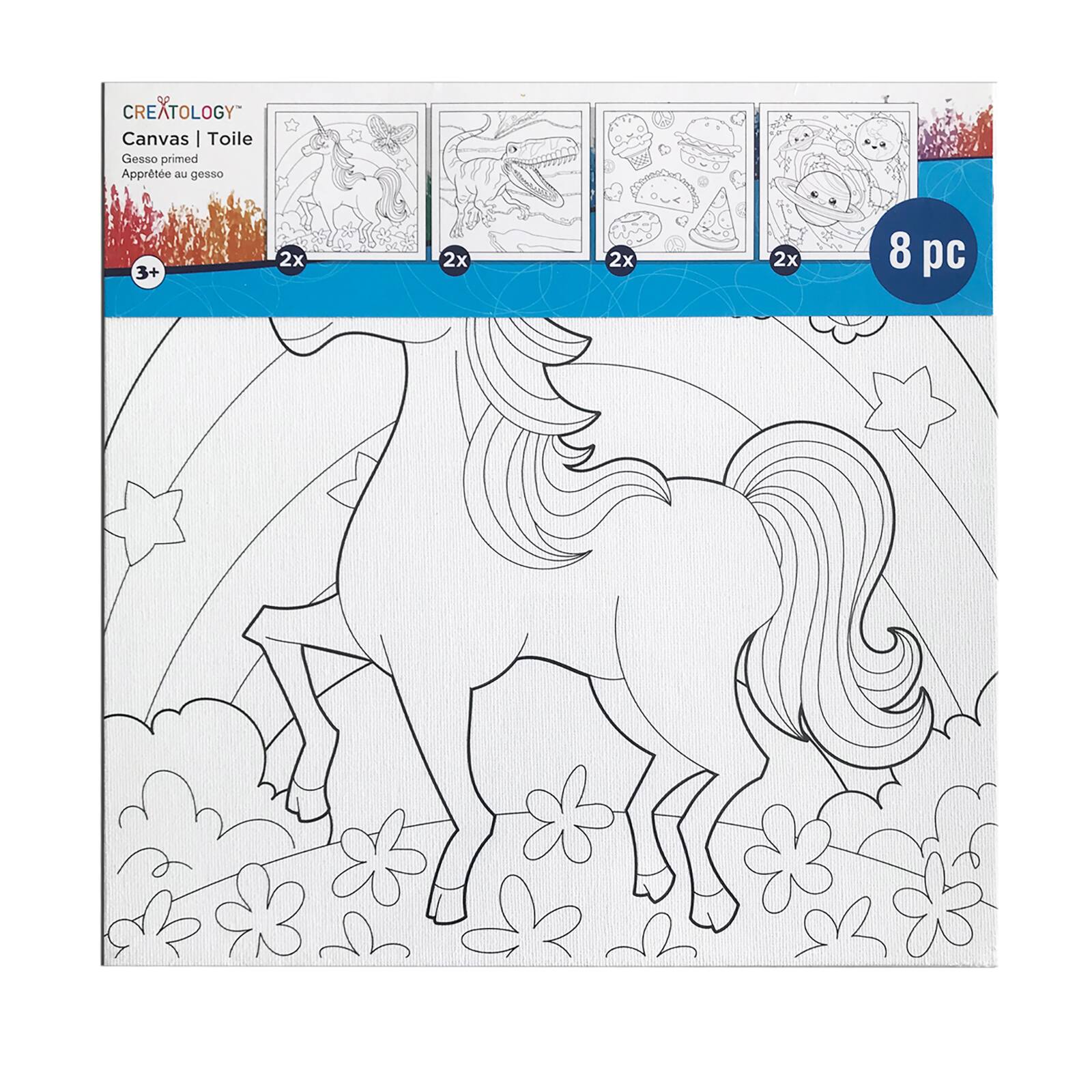 Pre-Printed Canvas Panels By Creatology™, 8 Pack