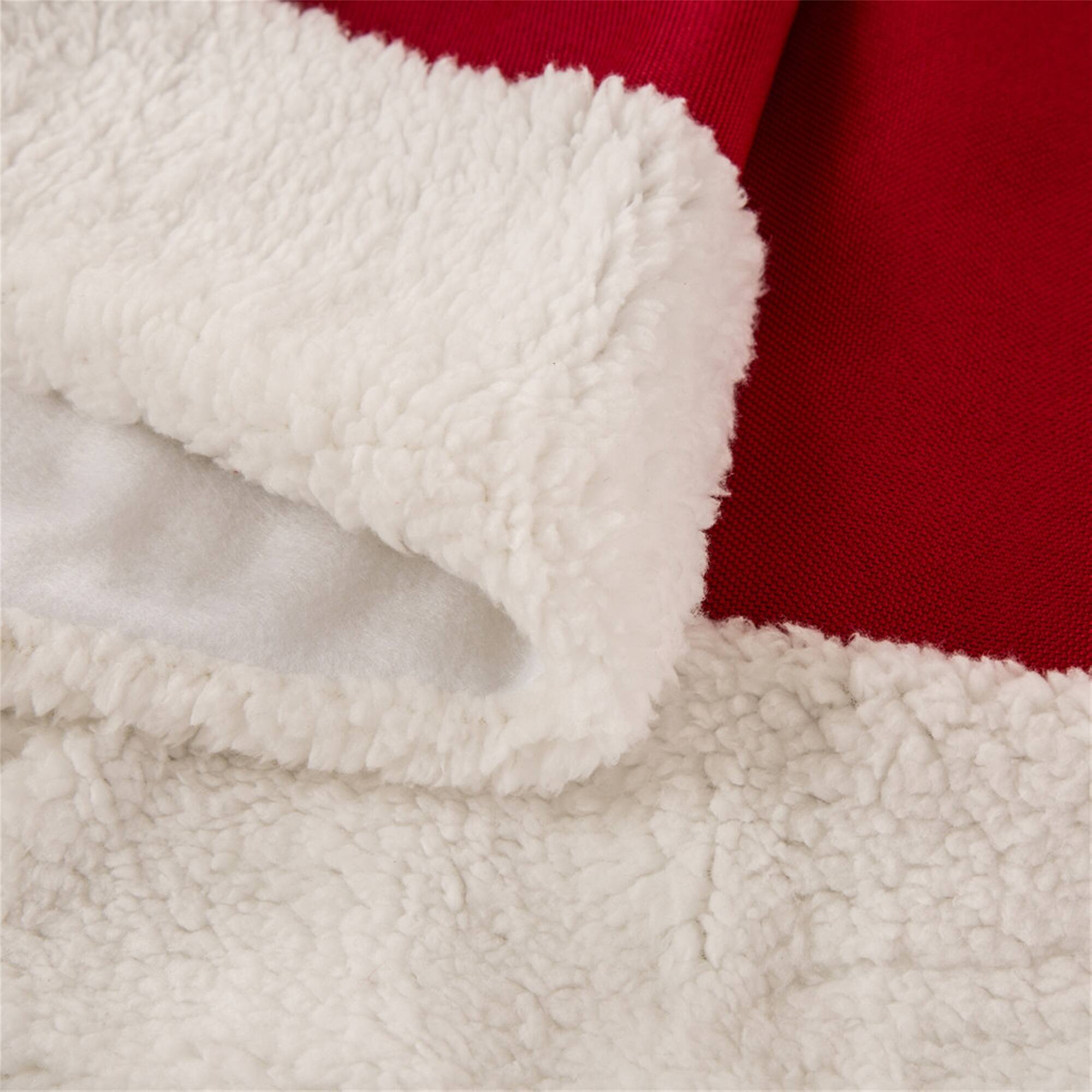 Glitzhome&#xAE; 48&#x22; Merry Christmas Fabric Christmas Tree Skirt