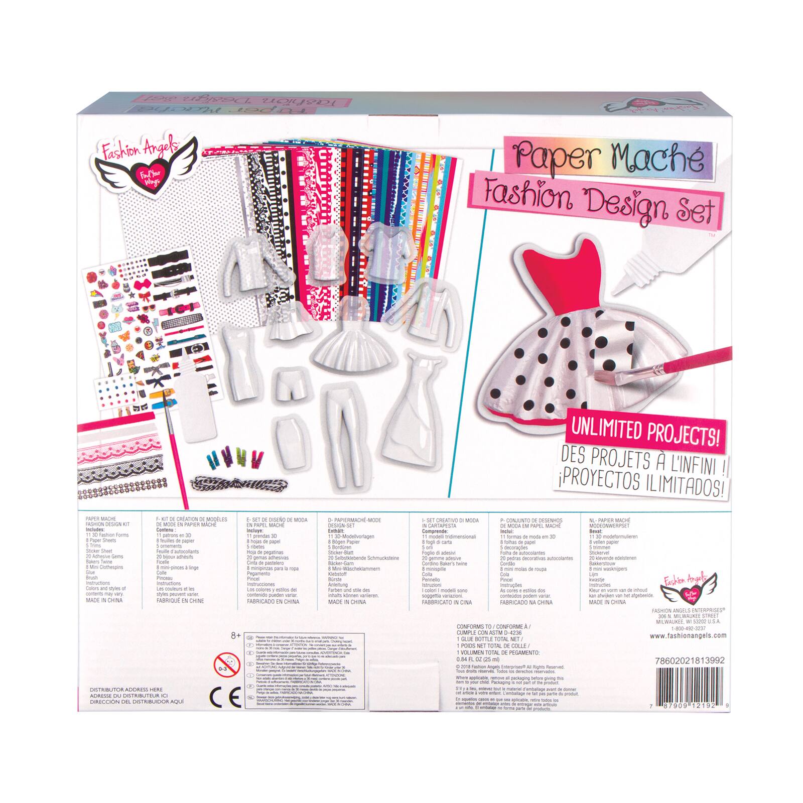 Find the Fashion Angels® Paper Mache Fashion Design Set at Michaels