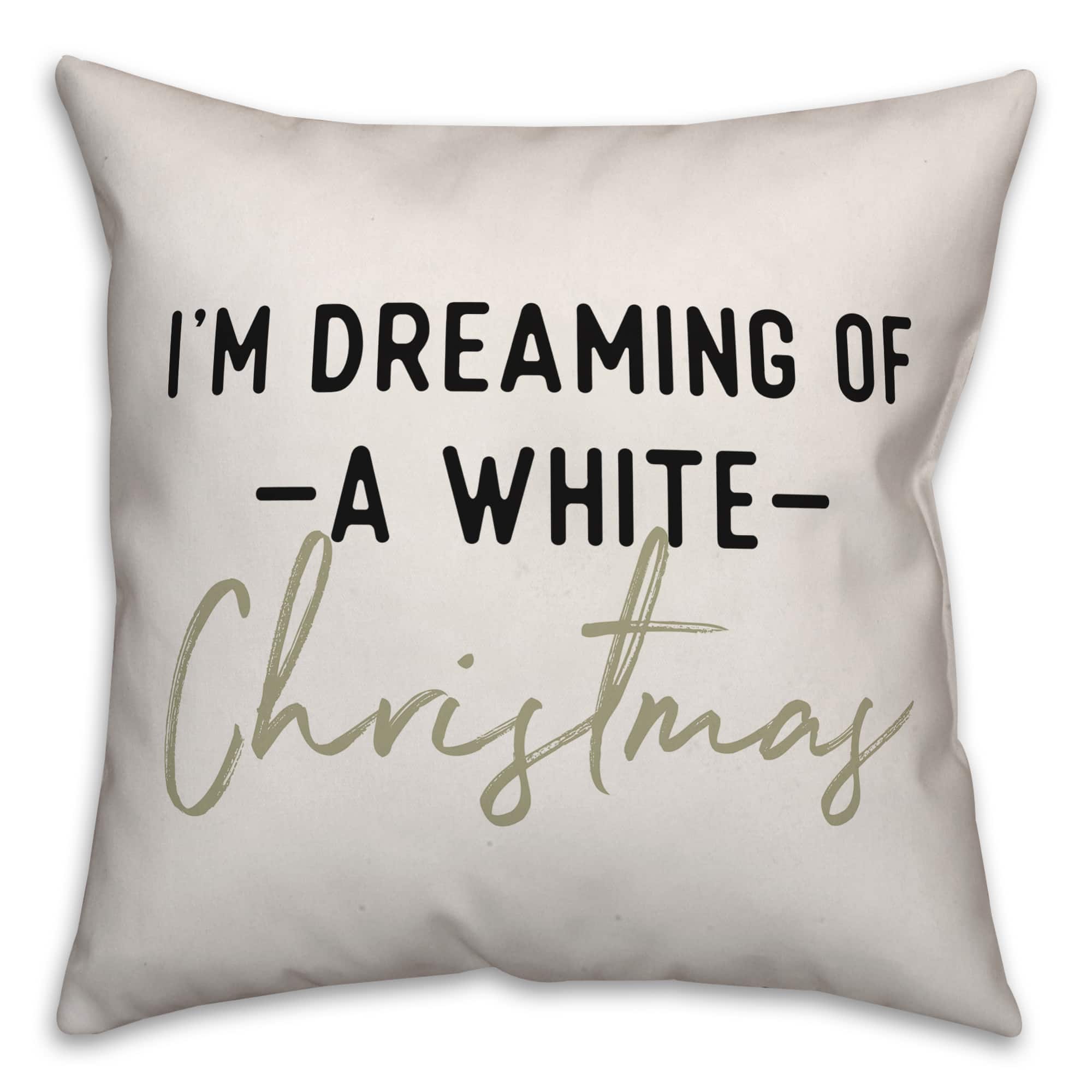 white christmas throw pillows