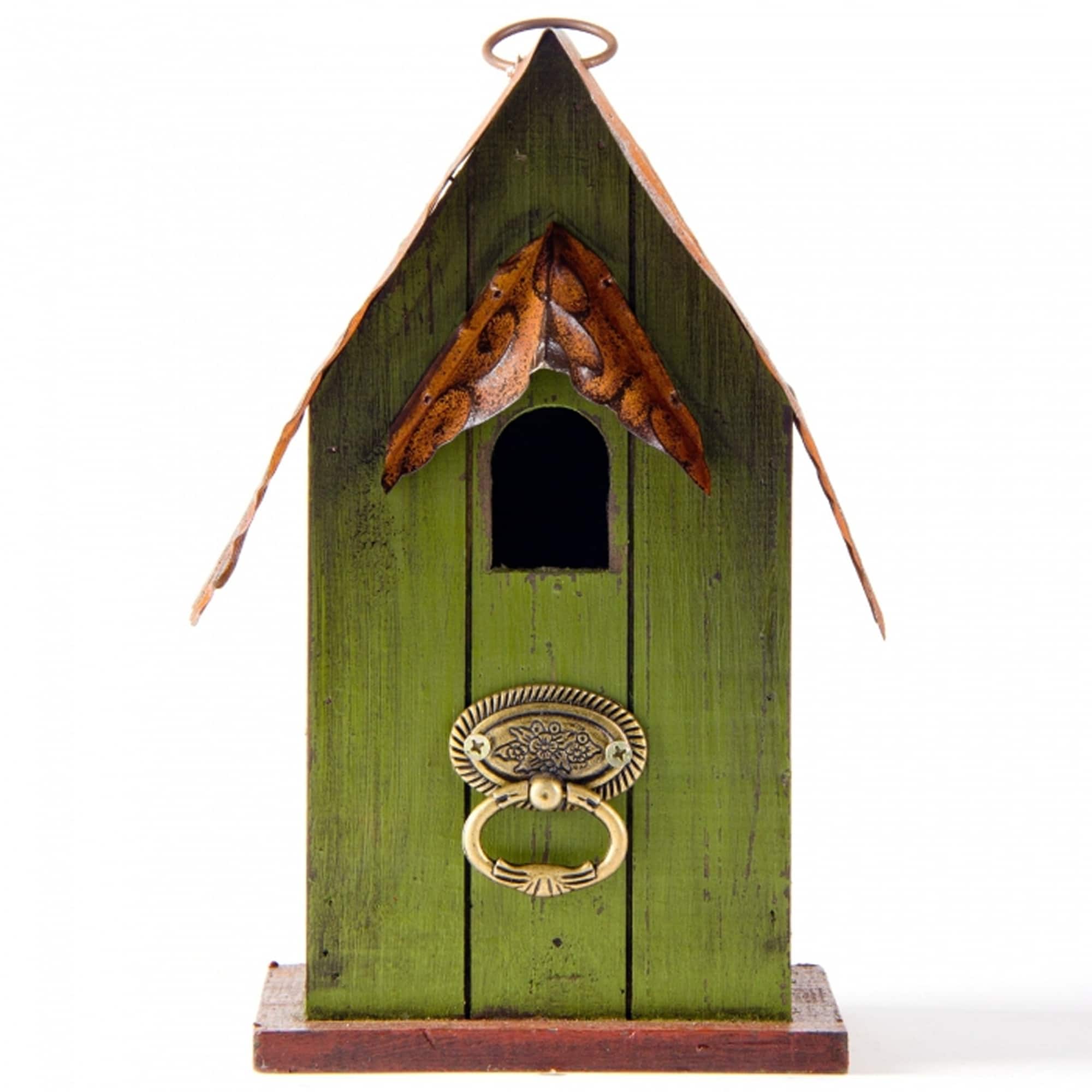 Glitzhome&#xAE; Rustic Garden Distressed Wooden Birdhouse