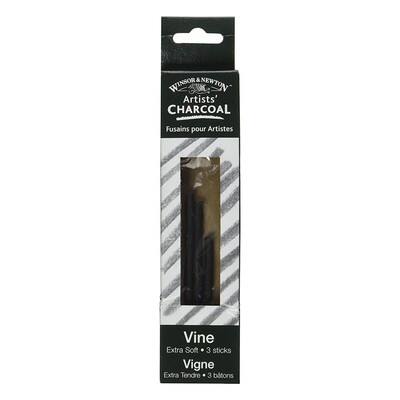 Winsor & Newton Artists' Charcoal Sticks 12 Thin - Art Supplies From Crafty Arts UK