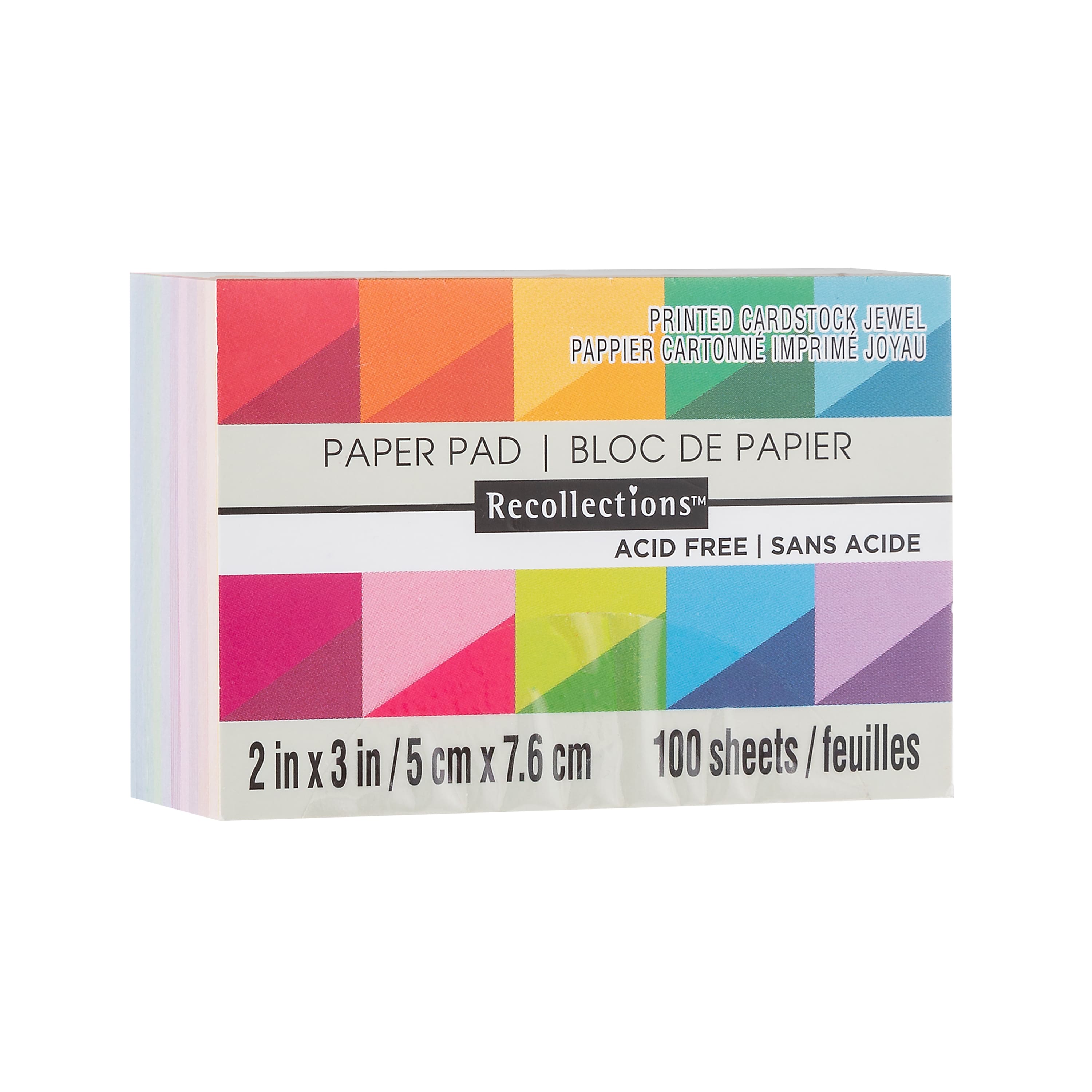 12 Pack: Jewel Cardstock Paper Pad by Recollections&#x2122;, 2&#x22; x 3&#x22;