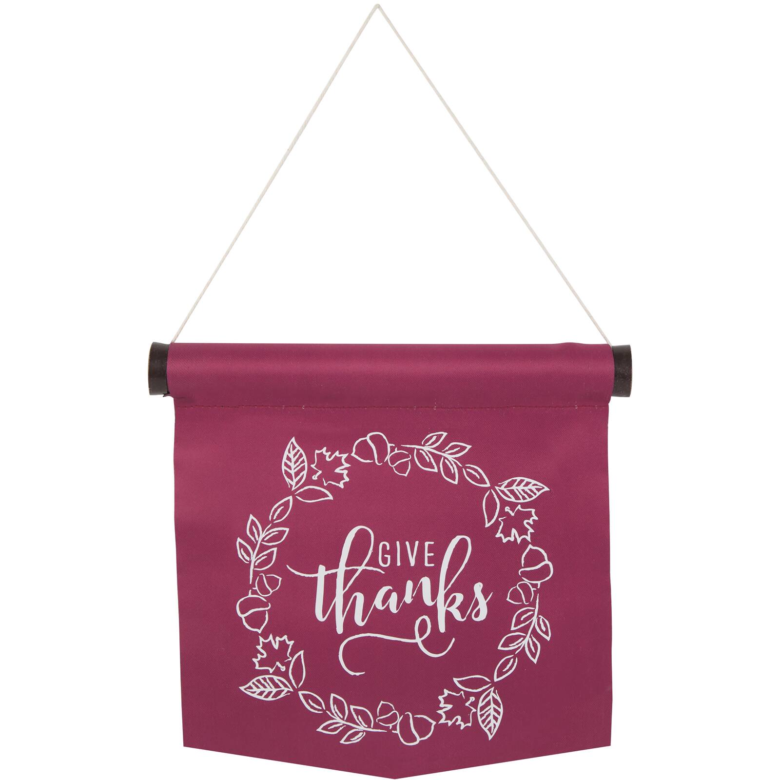 Hanging Give Thanks Wall Pennant Thanksgiving Decorations