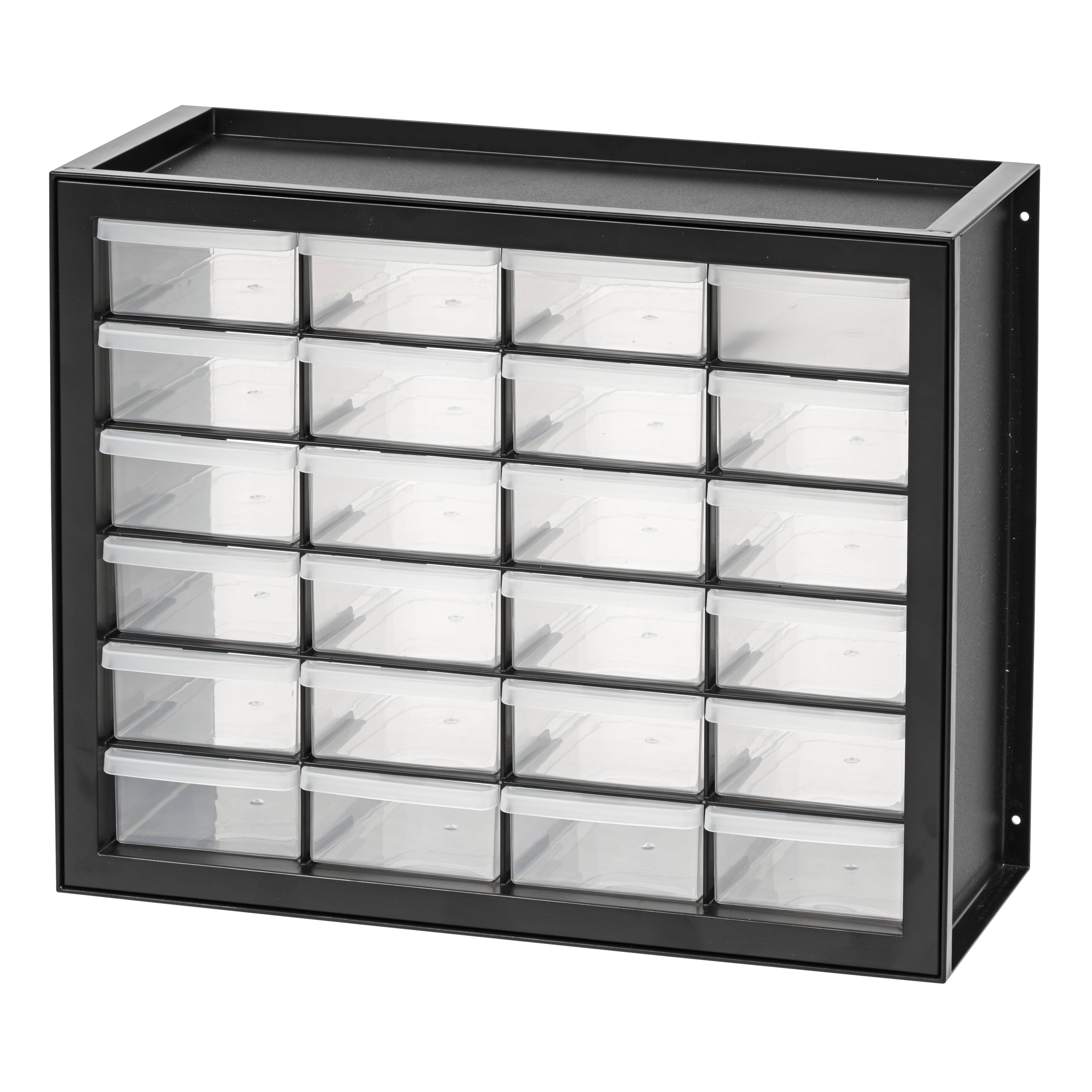 Iris Black 24 Drawer Parts Organizer