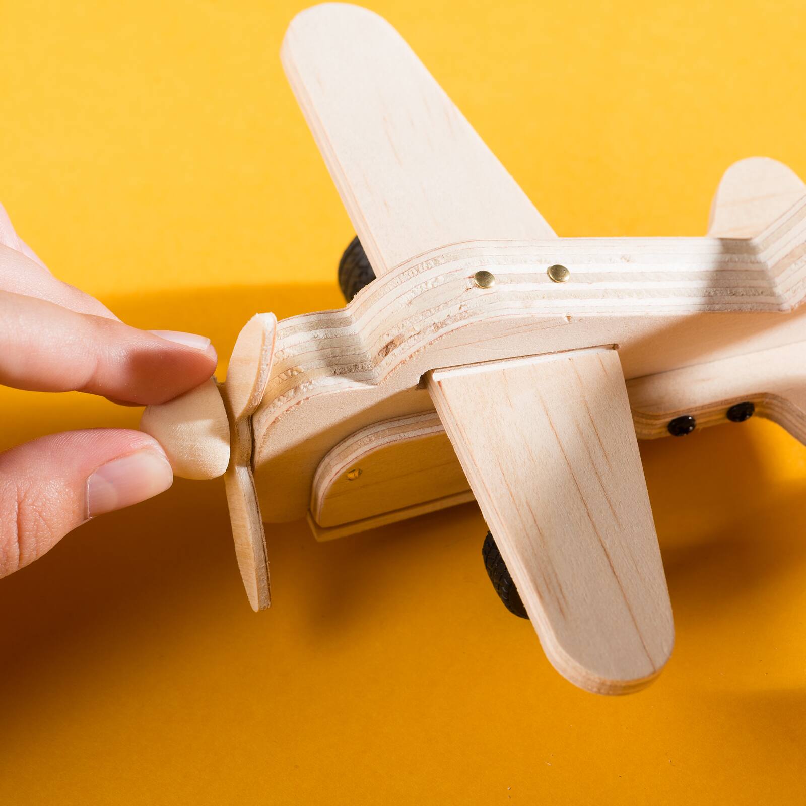 Stanley® Jr. PullBack Airplane Wood Building Kit Model Kits Michaels