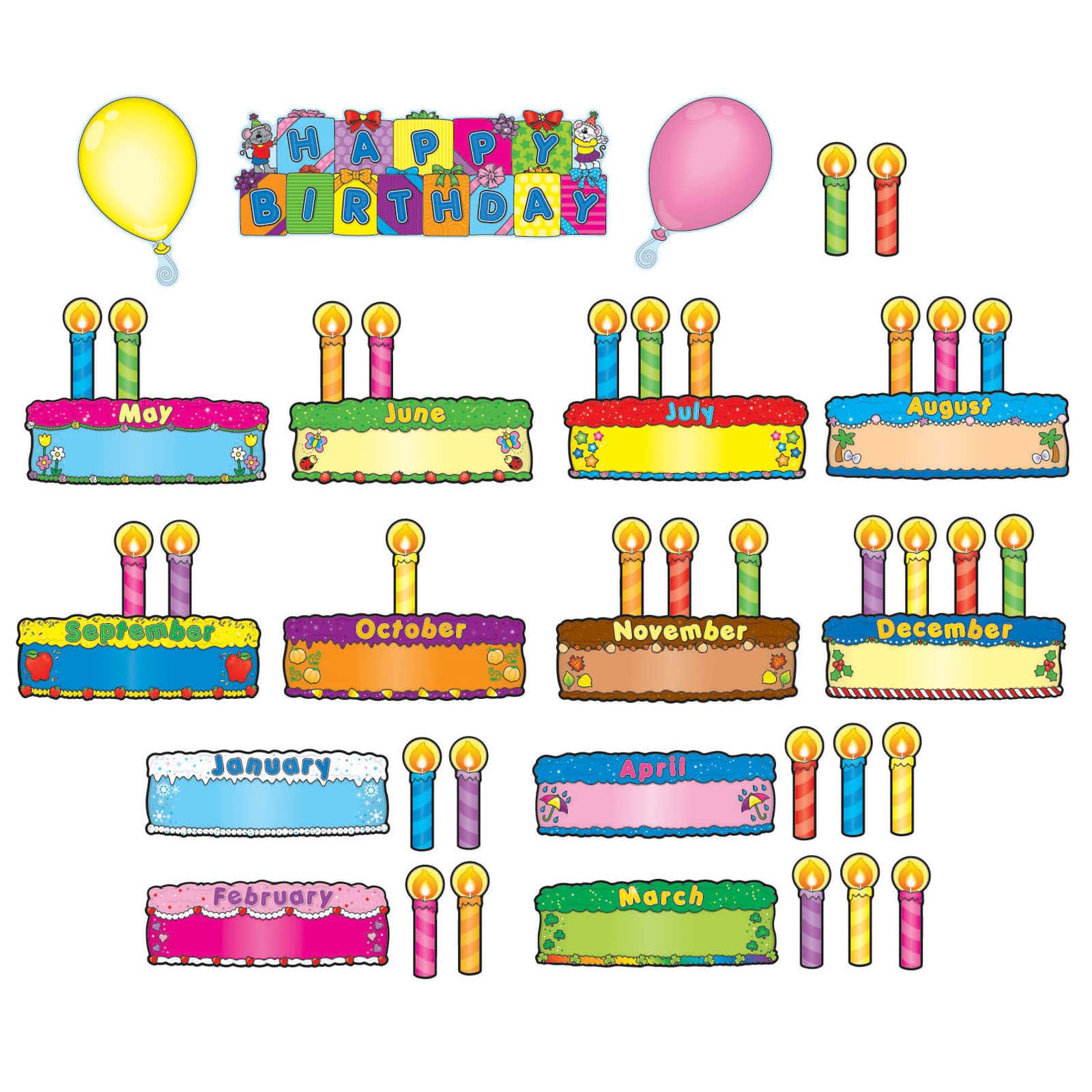 Shop for Carson-Dellosa™ Birthday Cakes Mini Bulletin Board Set at Michaels