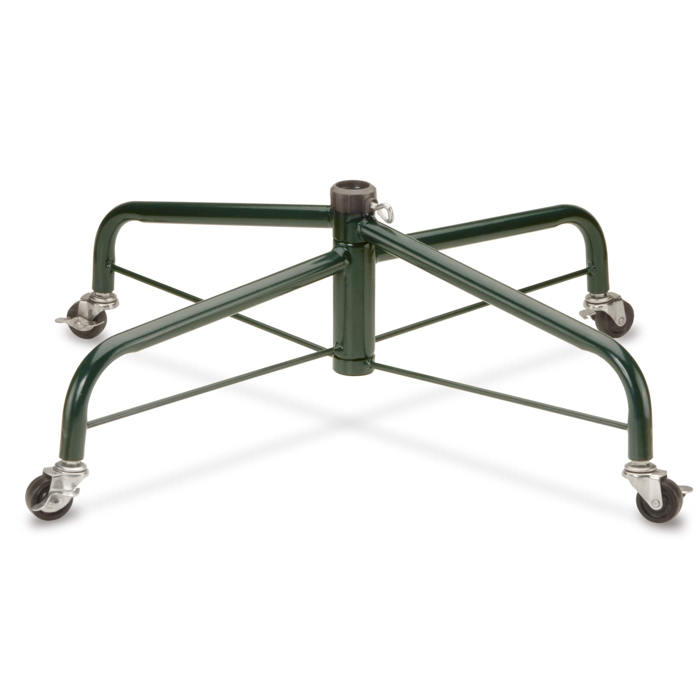 National Tree Company® 32" Folding Tree Stand With Rolling Wheels, 1.25" Pole
