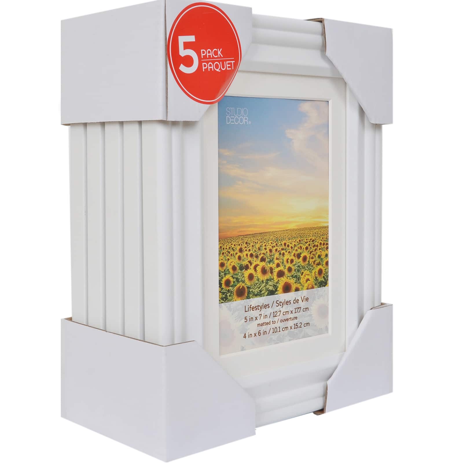 8 Packs: 5 ct. (40 total) White 4&#x22; x 6&#x22; Frame with Mat, Lifestyles by Studio Decor&#xAE;