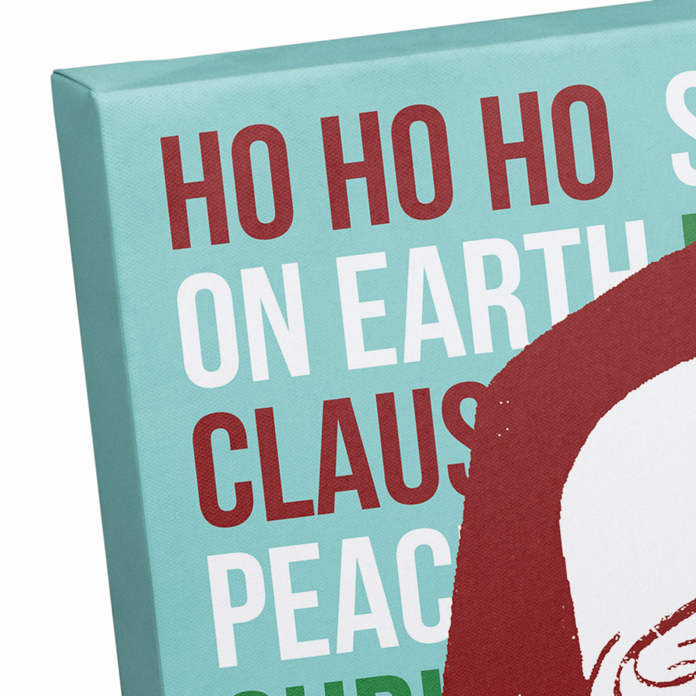 16" x 16" Retro Santa Canvas Wall Art