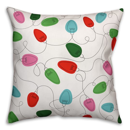 Festive Holiday Lights Throw Pillow  Michaels