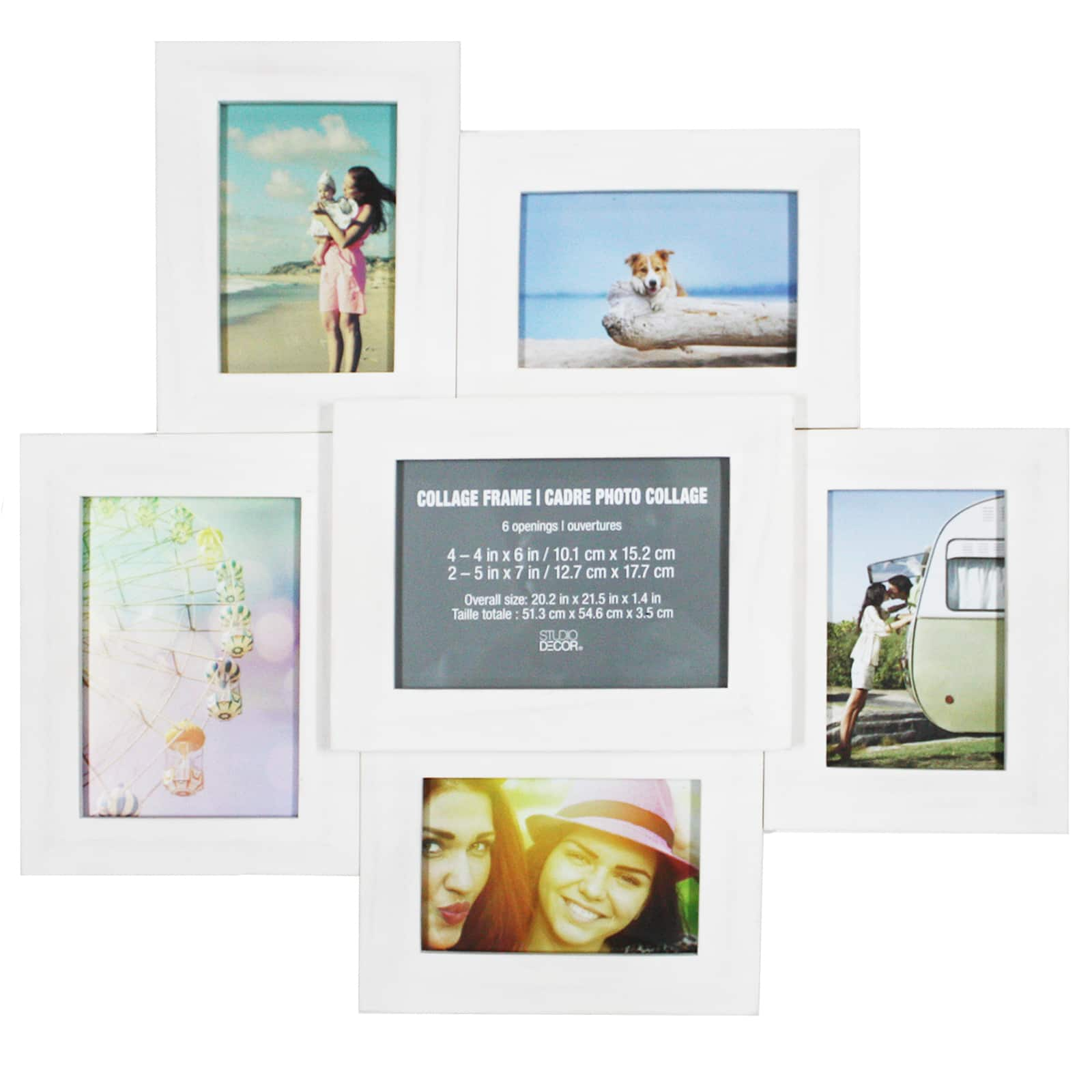 6 Opening White Collage Frame by Studio D&#xE9;cor&#xAE;