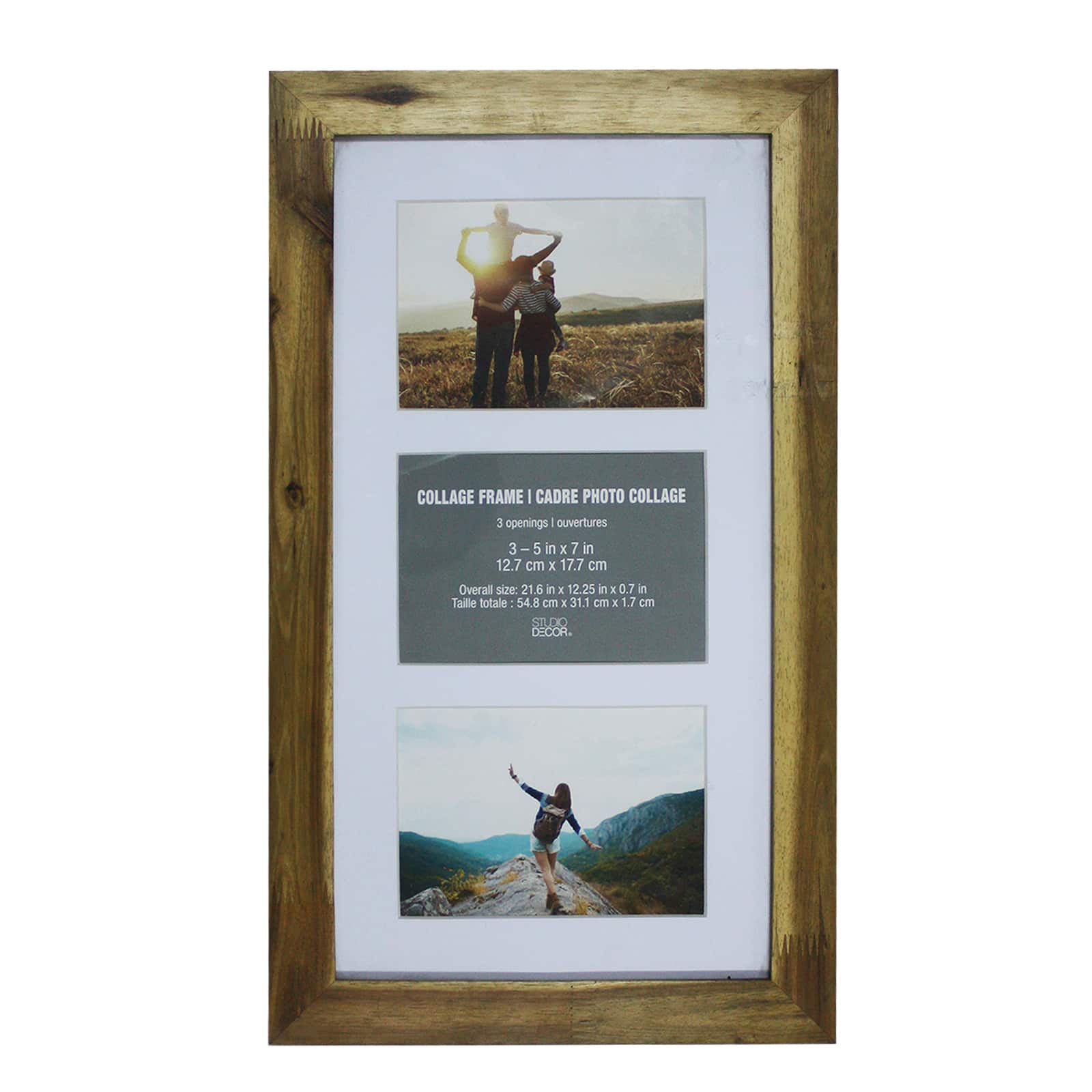 8 Pack: 3 Opening Walnut 5&#x22; x 7&#x22; Collage Frame with Mat by Studio D&#xE9;cor&#xAE;