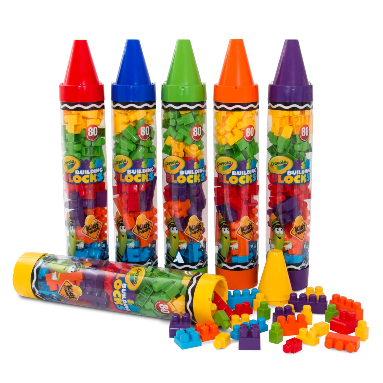 Crayons & Decal-Sheets Wagon Kids Arts & Craft Toy NEW Crayola Building Blocks 