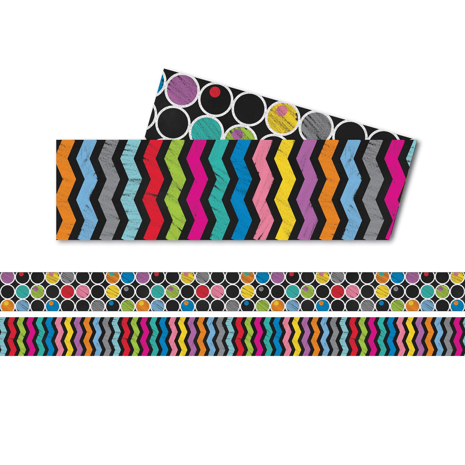 Carson Dellosa Education® Colorful Chalkboard Straight Borders, 216Ft | Michaels®