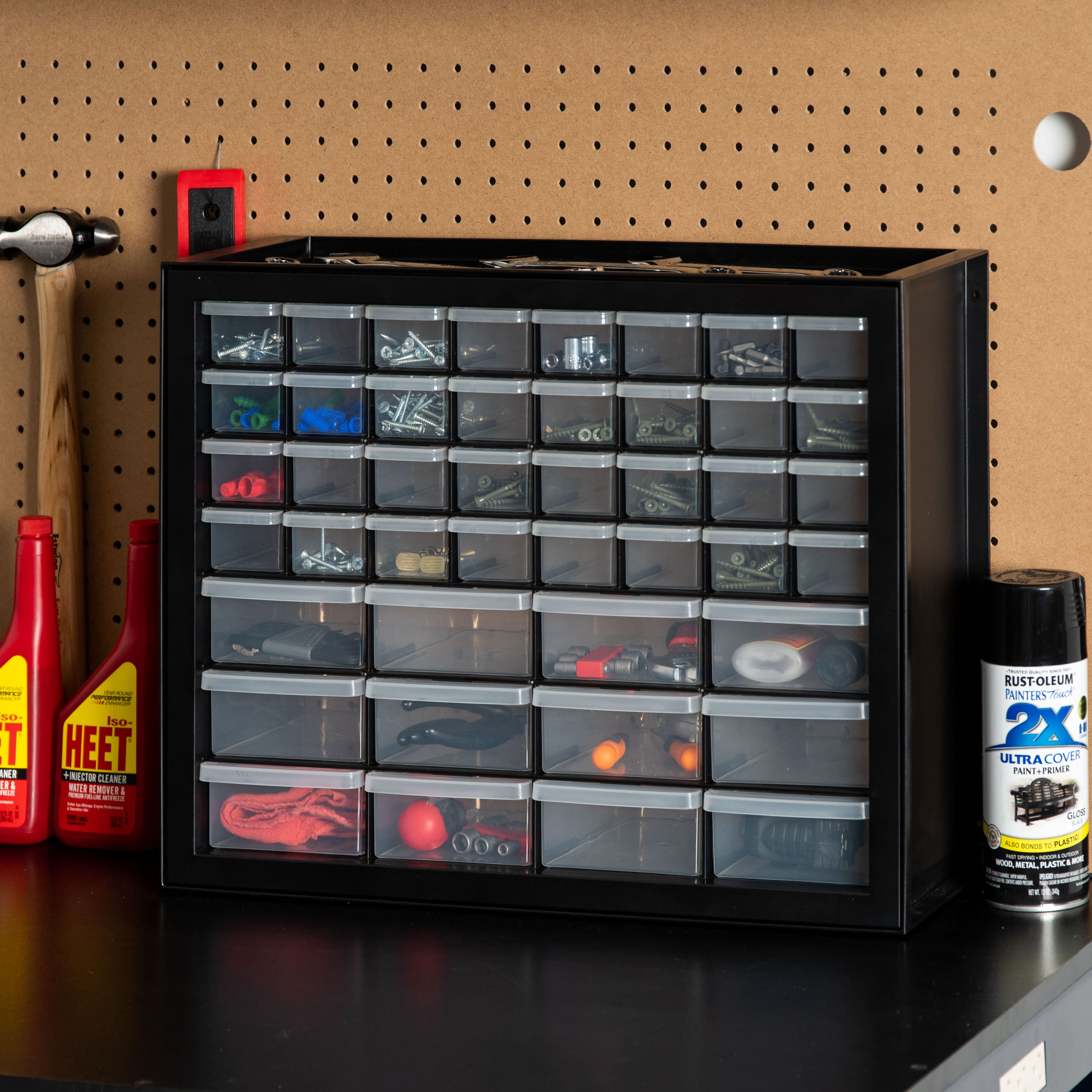 Black DPC-44 44 Drawer Parts and Hardware Cabinet Renewed Inc IRIS USA 