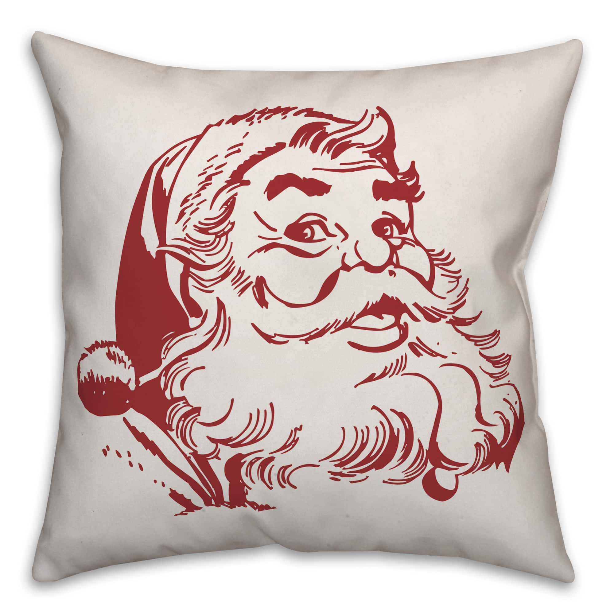 Jolly Father Christmas Throw Pillow Cover & Insert