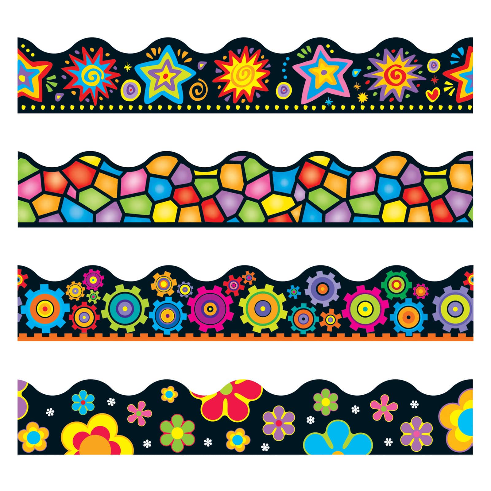 Terrific Trimmers® Brights on Black Variety Pack, 156ft.