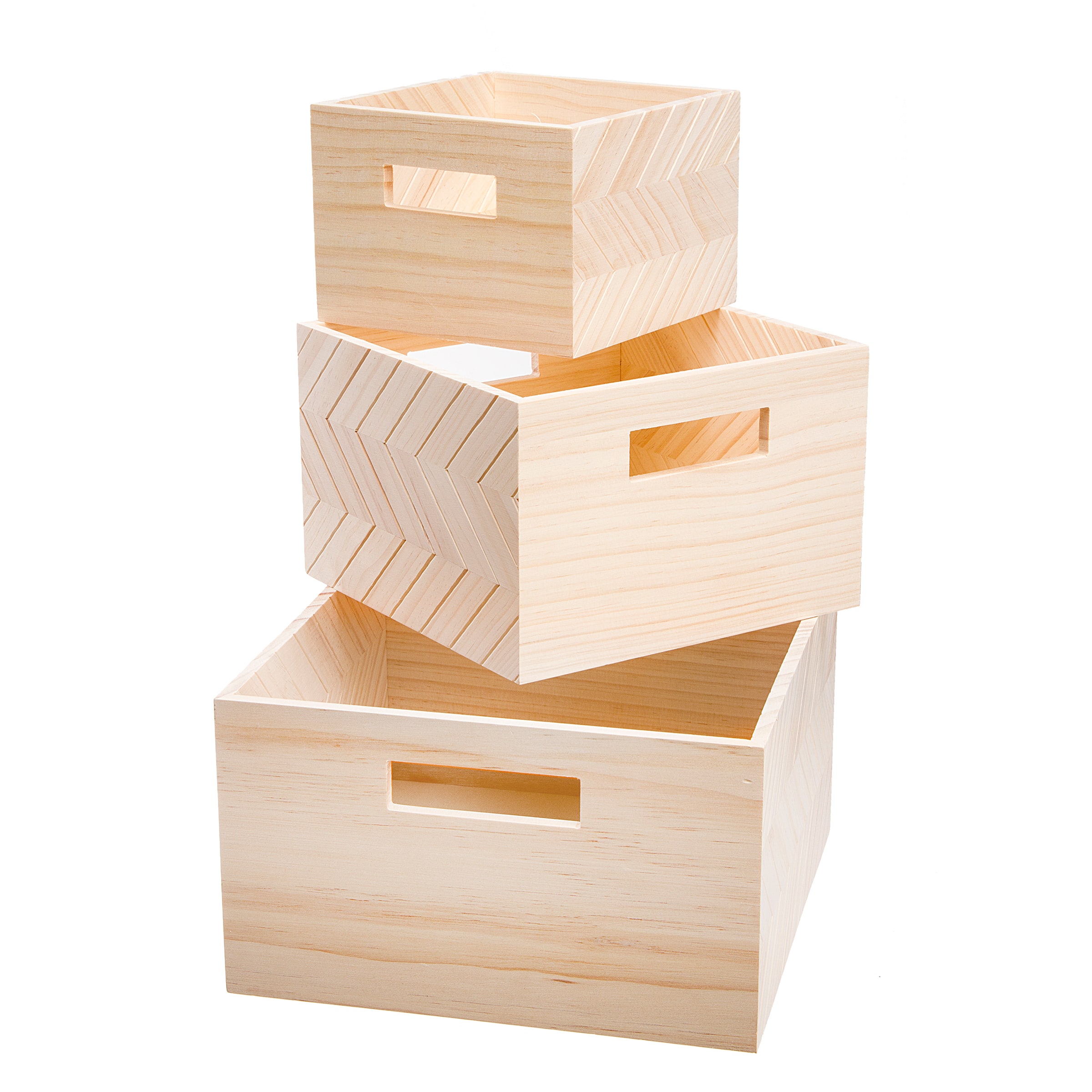 Find the Darice® Unfinished Wooden Crate Set at Michaels