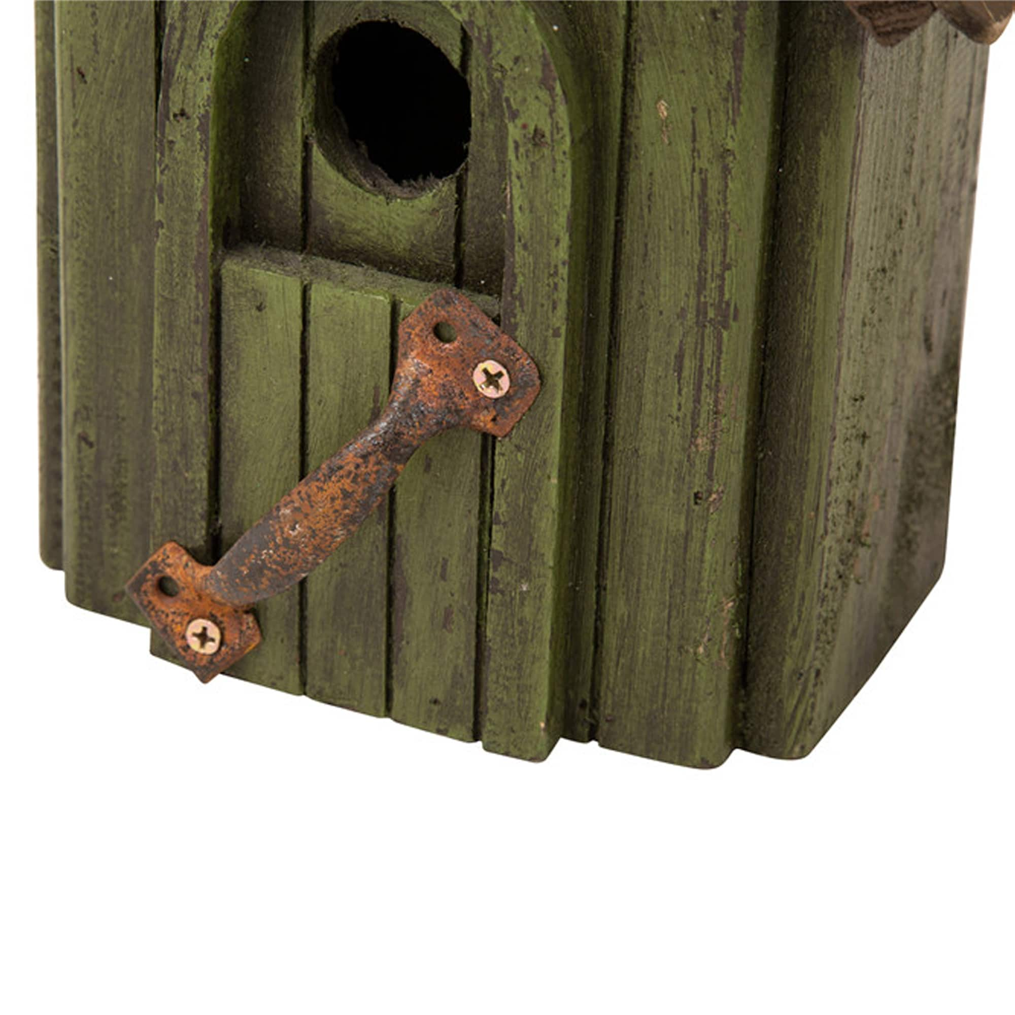 Glitzhome&#xAE; 11.61&#x22; Distressed Wooden Birdhouse