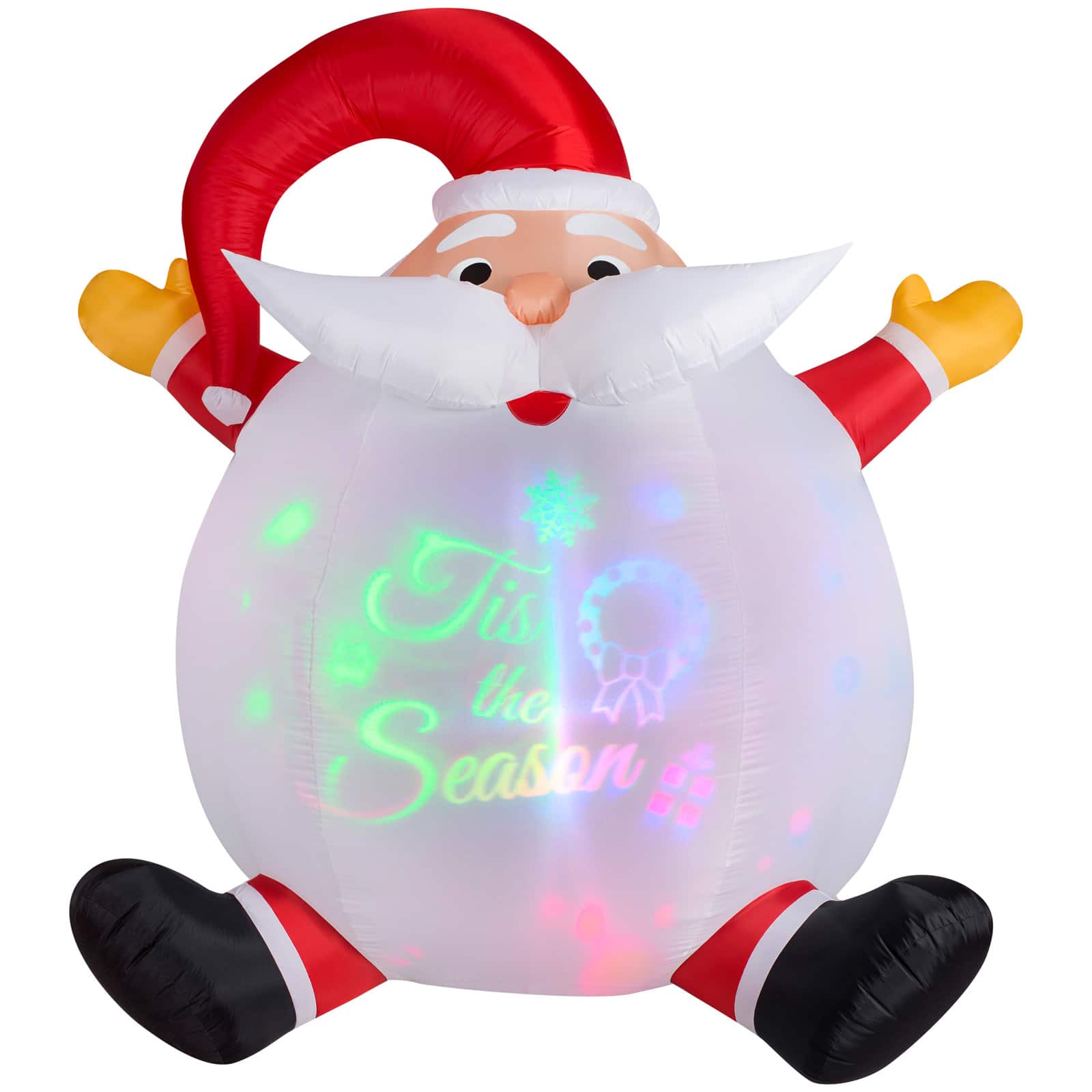6ft. Airblown&#xAE; Inflatable Christmas Santa Panoramic Projection