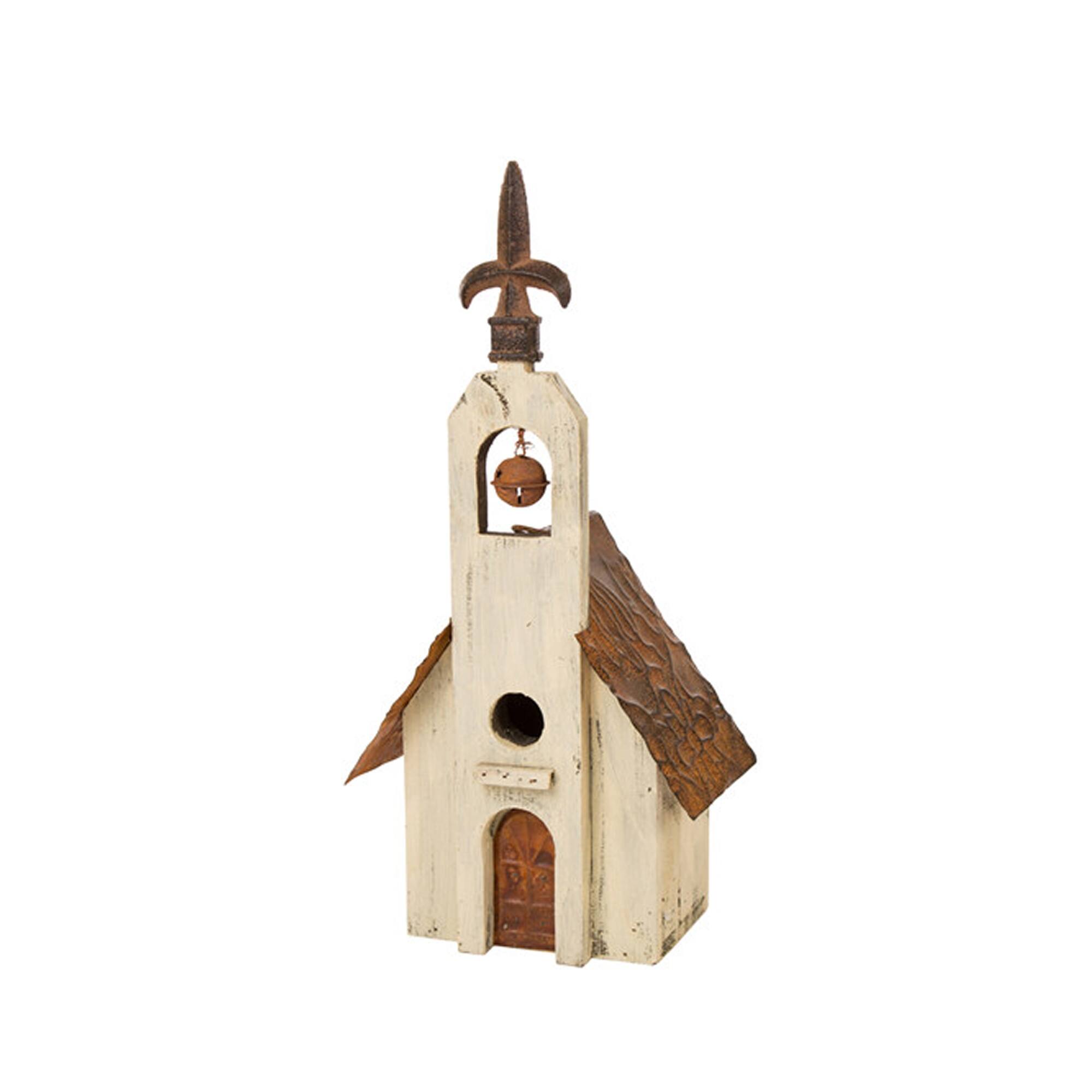 Glitzhome® 15.63" Distressed Wooden Birdhouse Michaels