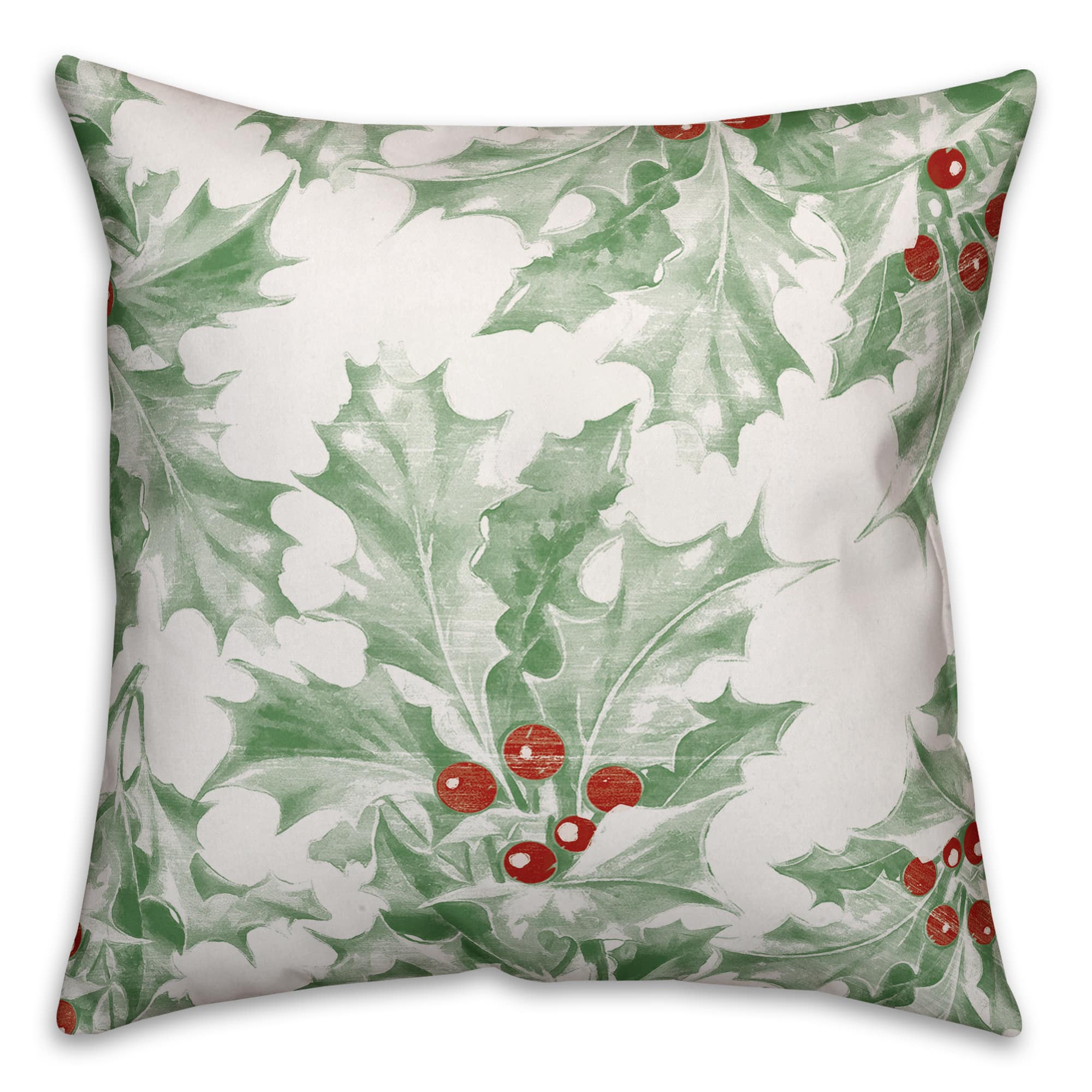 Shop the Holly Leaves Throw Pillow at Michaels